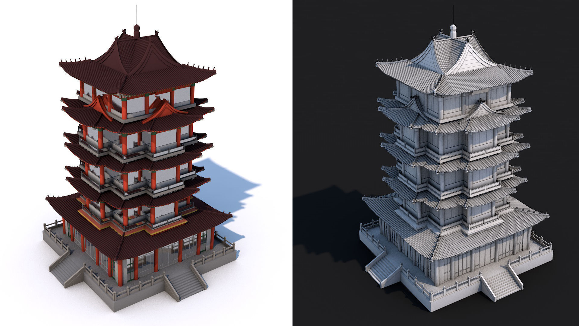 World Landmarks Monument  Mega Pack Collection Low-poly 3D model_51