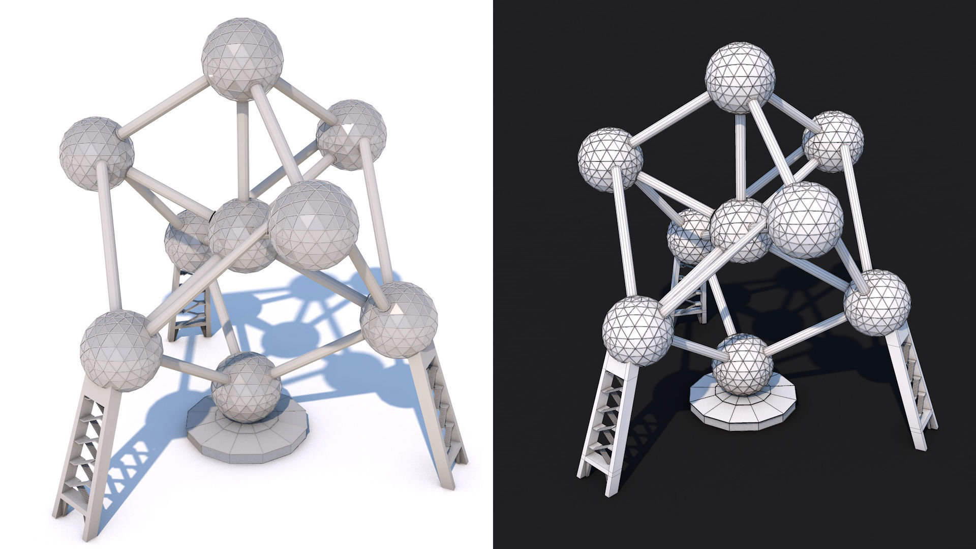 World Landmarks Monument  Mega Pack Collection Low-poly 3D model_16