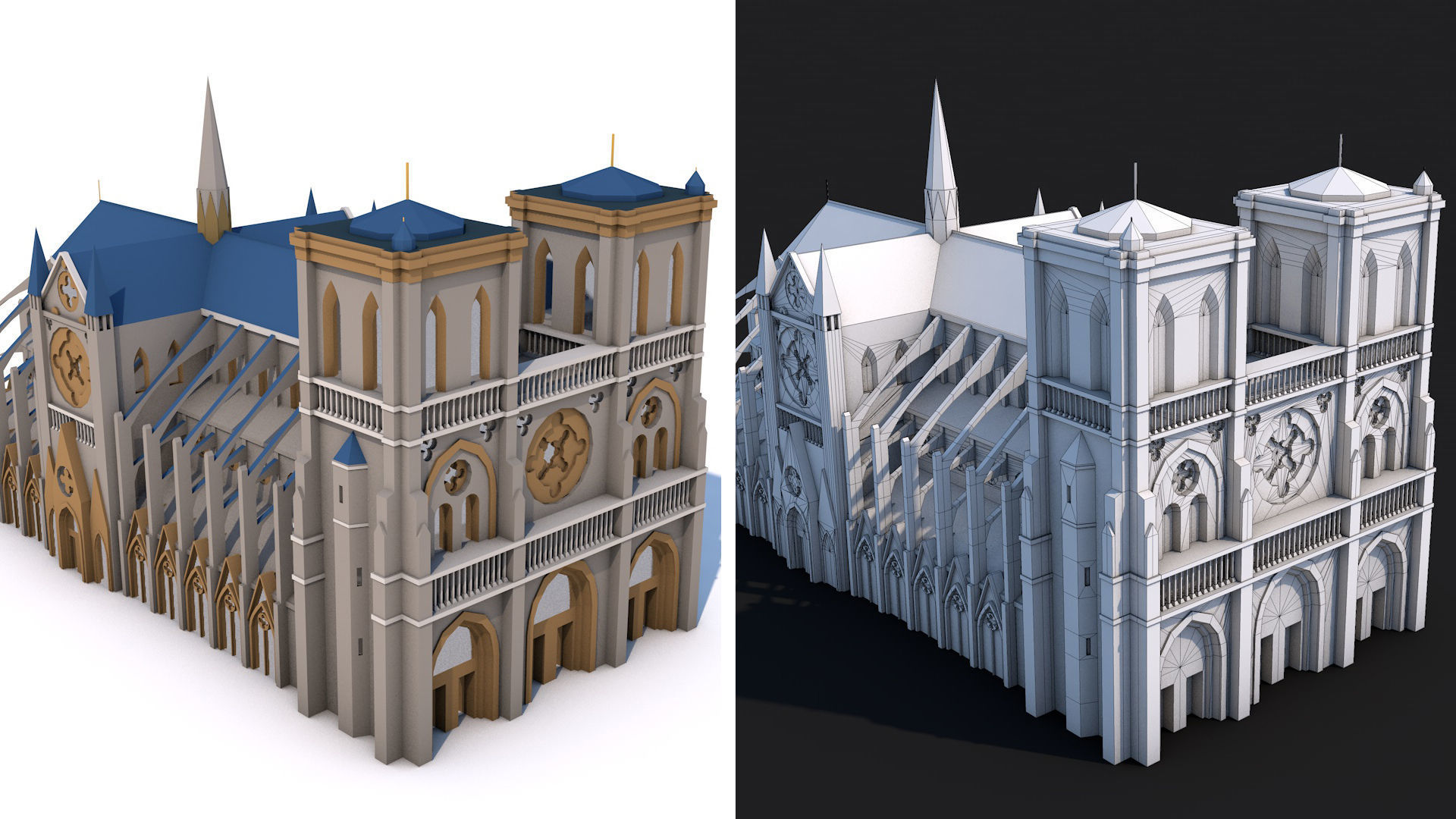 World Landmarks Monument  Mega Pack Collection Low-poly 3D model_35