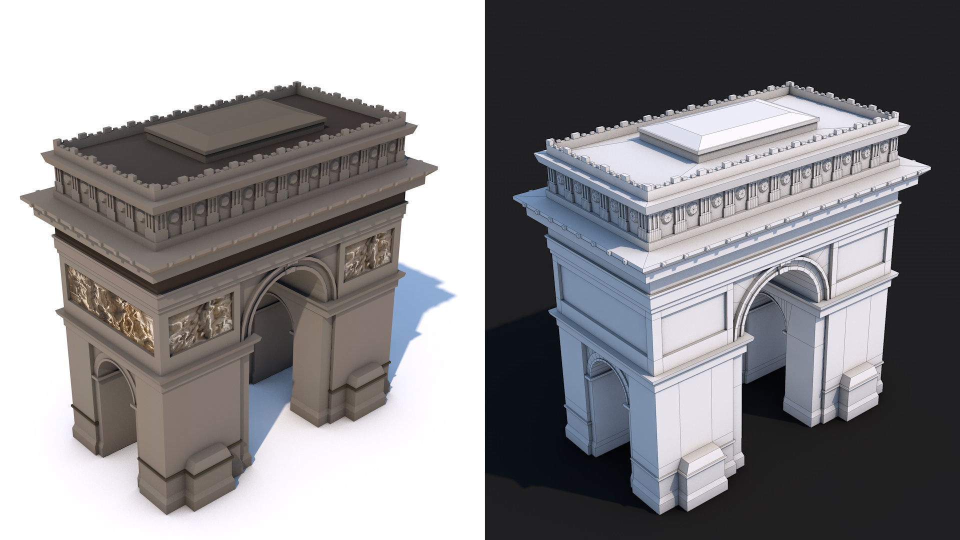 World Landmarks Monument  Mega Pack Collection Low-poly 3D model_39