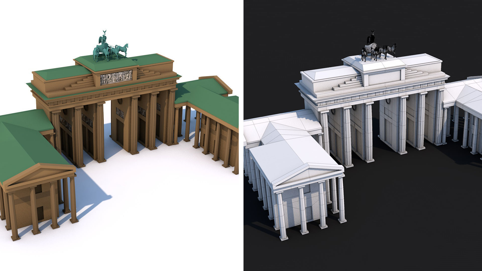 World Landmarks Monument  Mega Pack Collection Low-poly 3D model_47