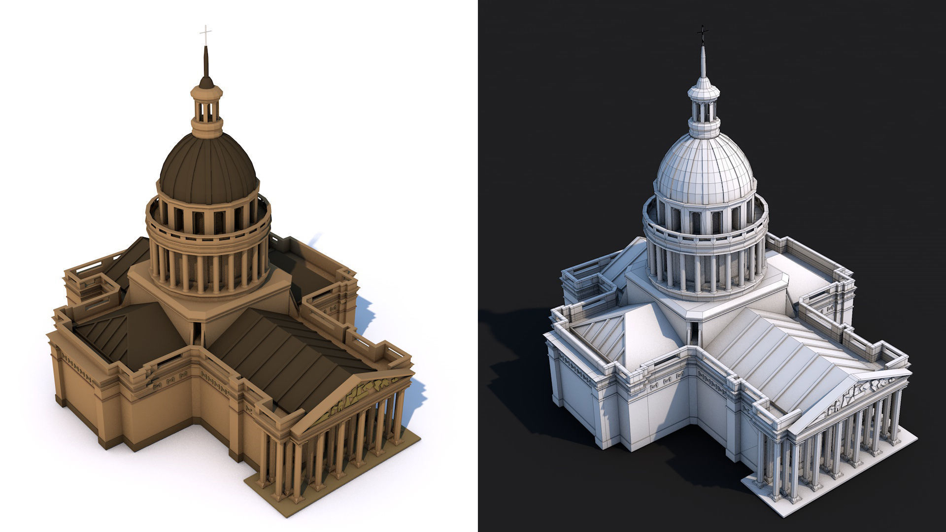World Landmarks Monument  Mega Pack Collection Low-poly 3D model_41