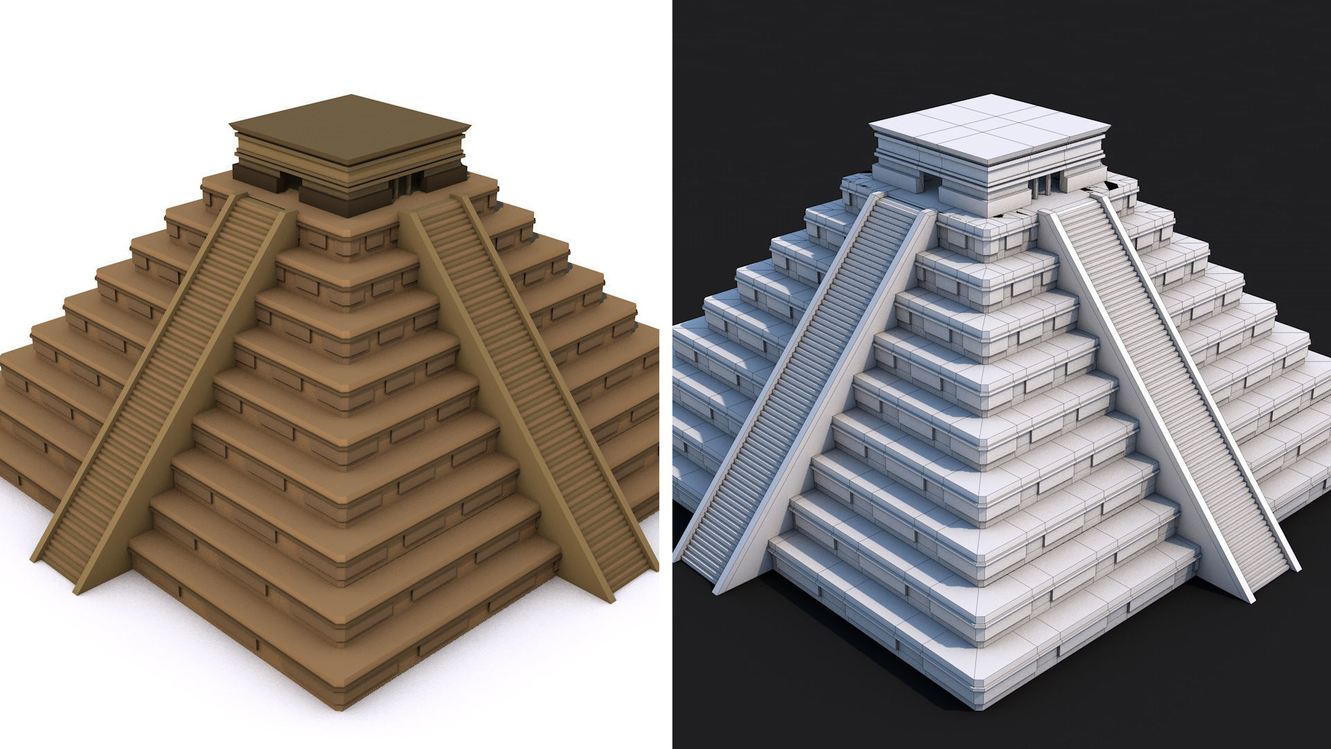 World Landmarks Monument  Mega Pack Collection Low-poly 3D model_46