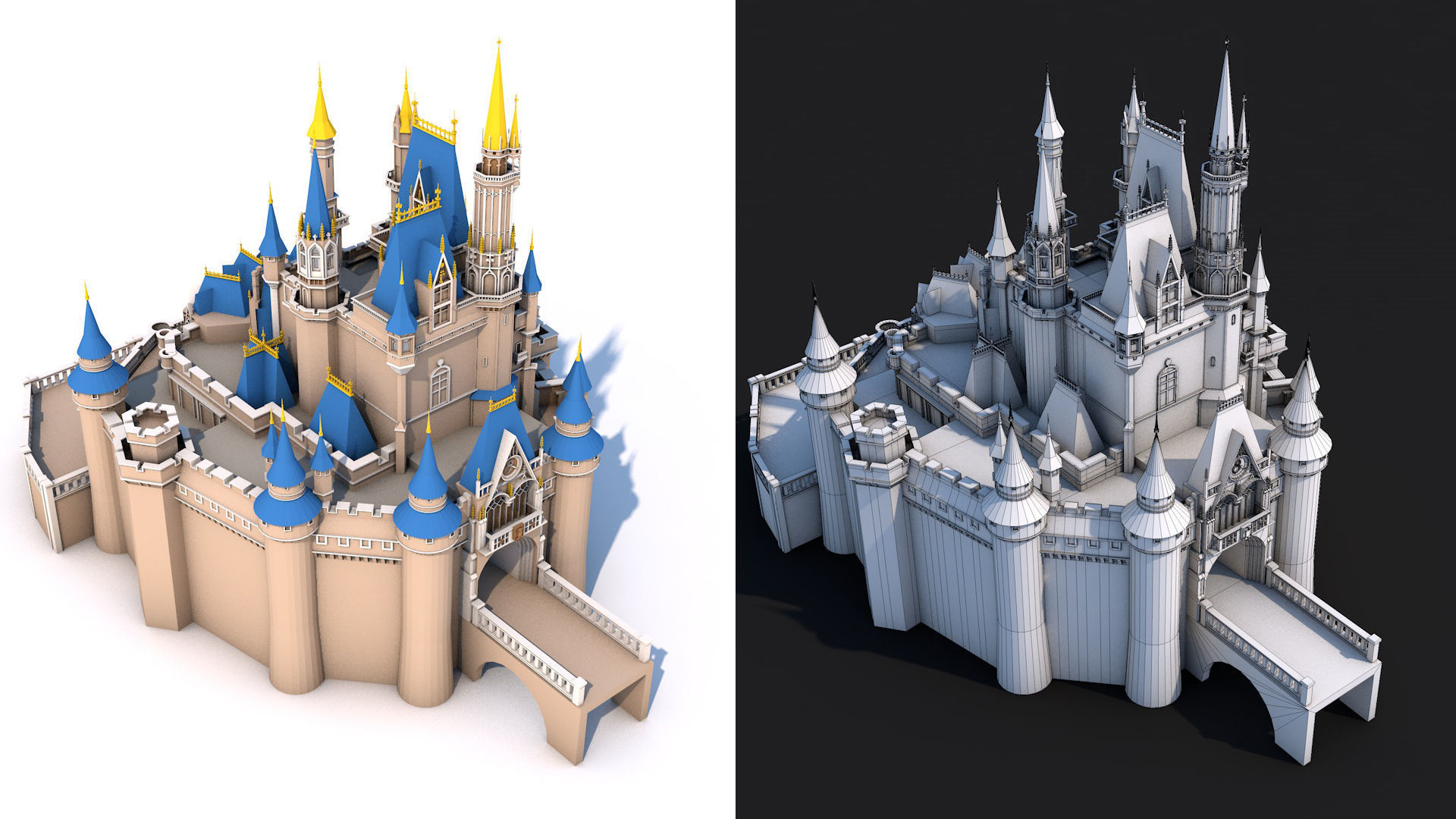 World Landmarks Monument  Mega Pack Collection Low-poly 3D model_38