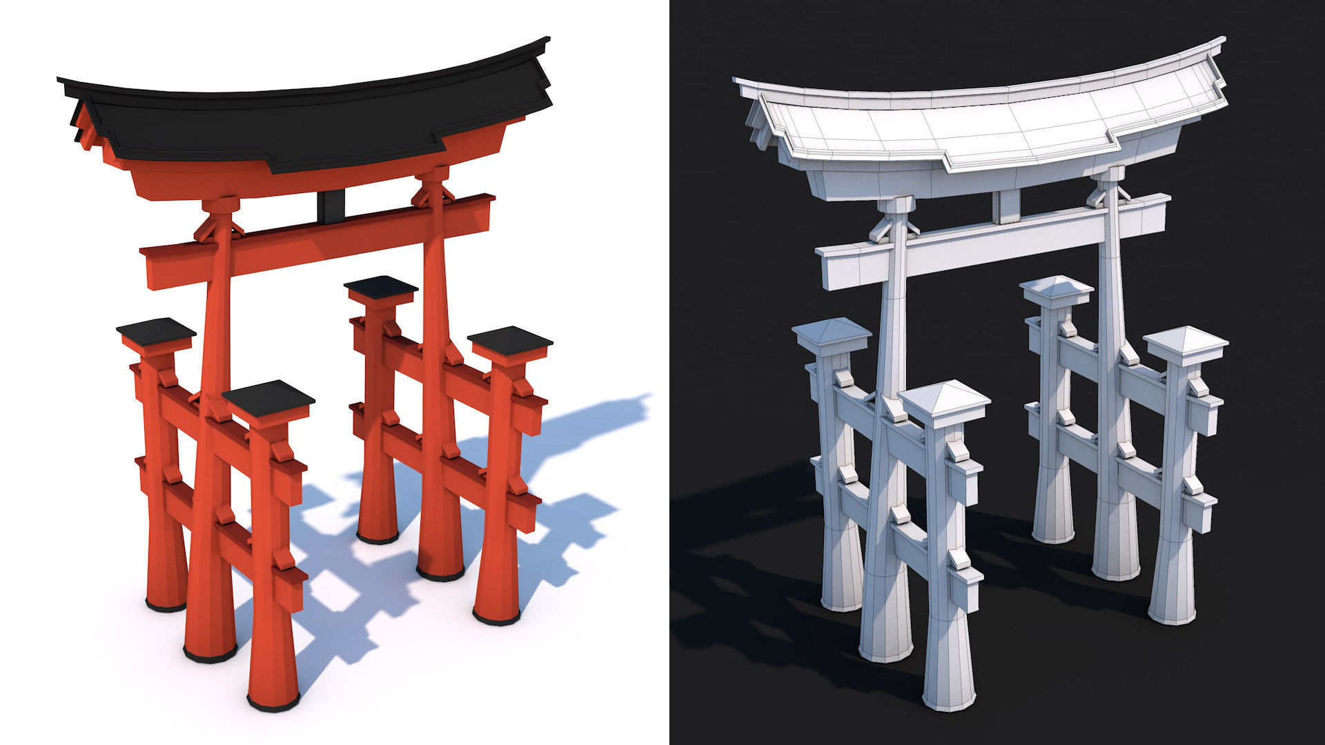 World Landmarks Monument  Mega Pack Collection Low-poly 3D model_45