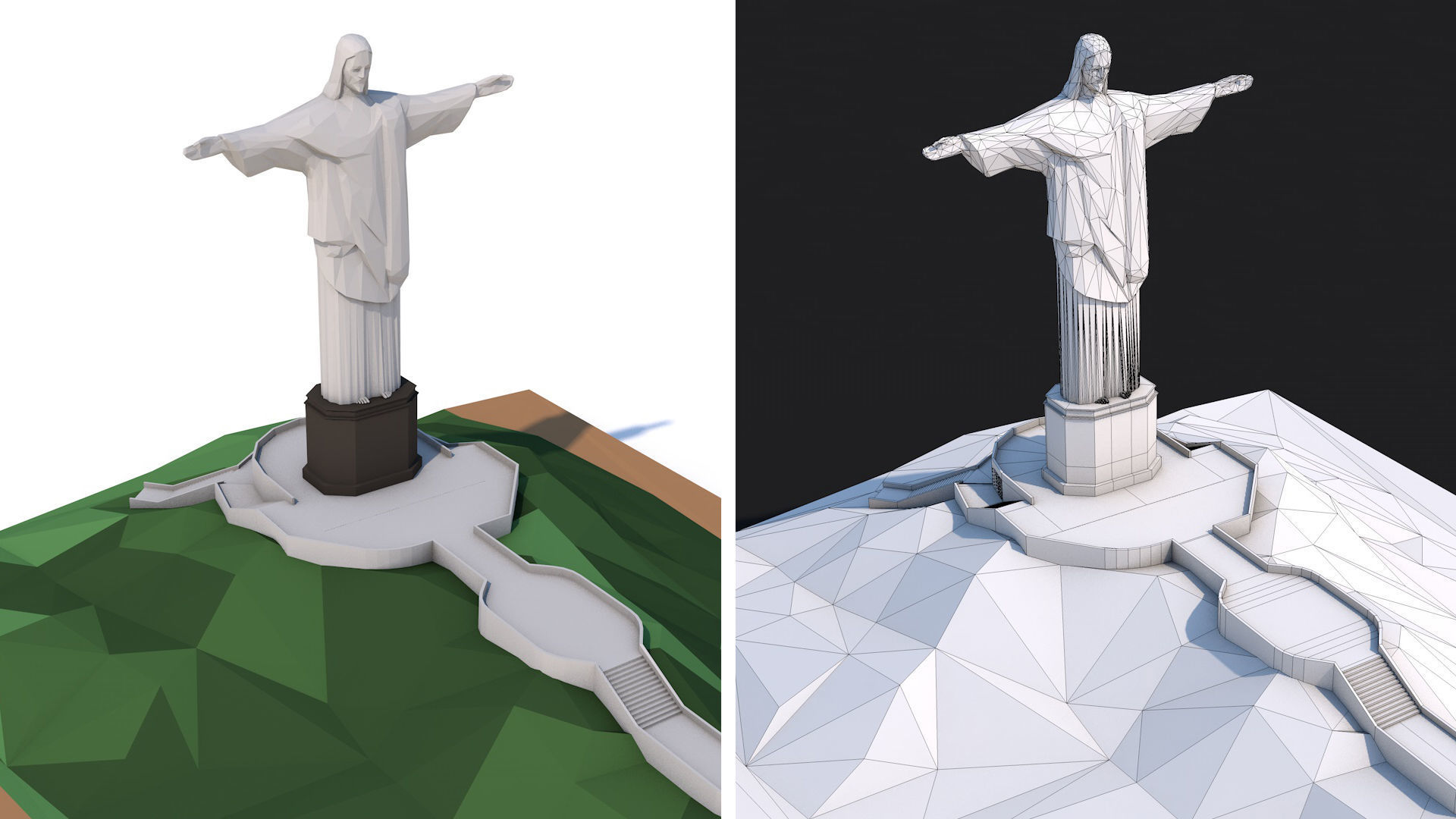 World Landmarks Monument  Mega Pack Collection Low-poly 3D model_44