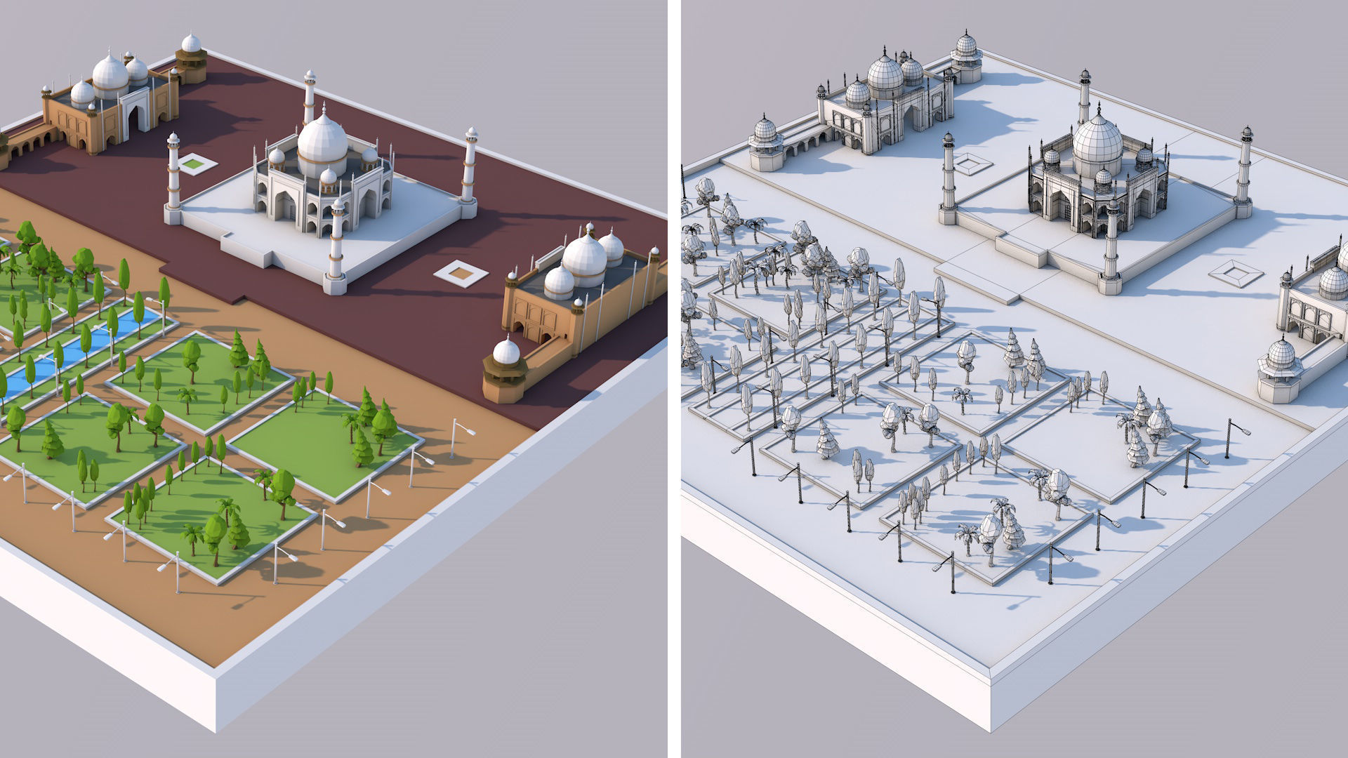 World Landmarks Monument  Mega Pack Collection Low-poly 3D model_21