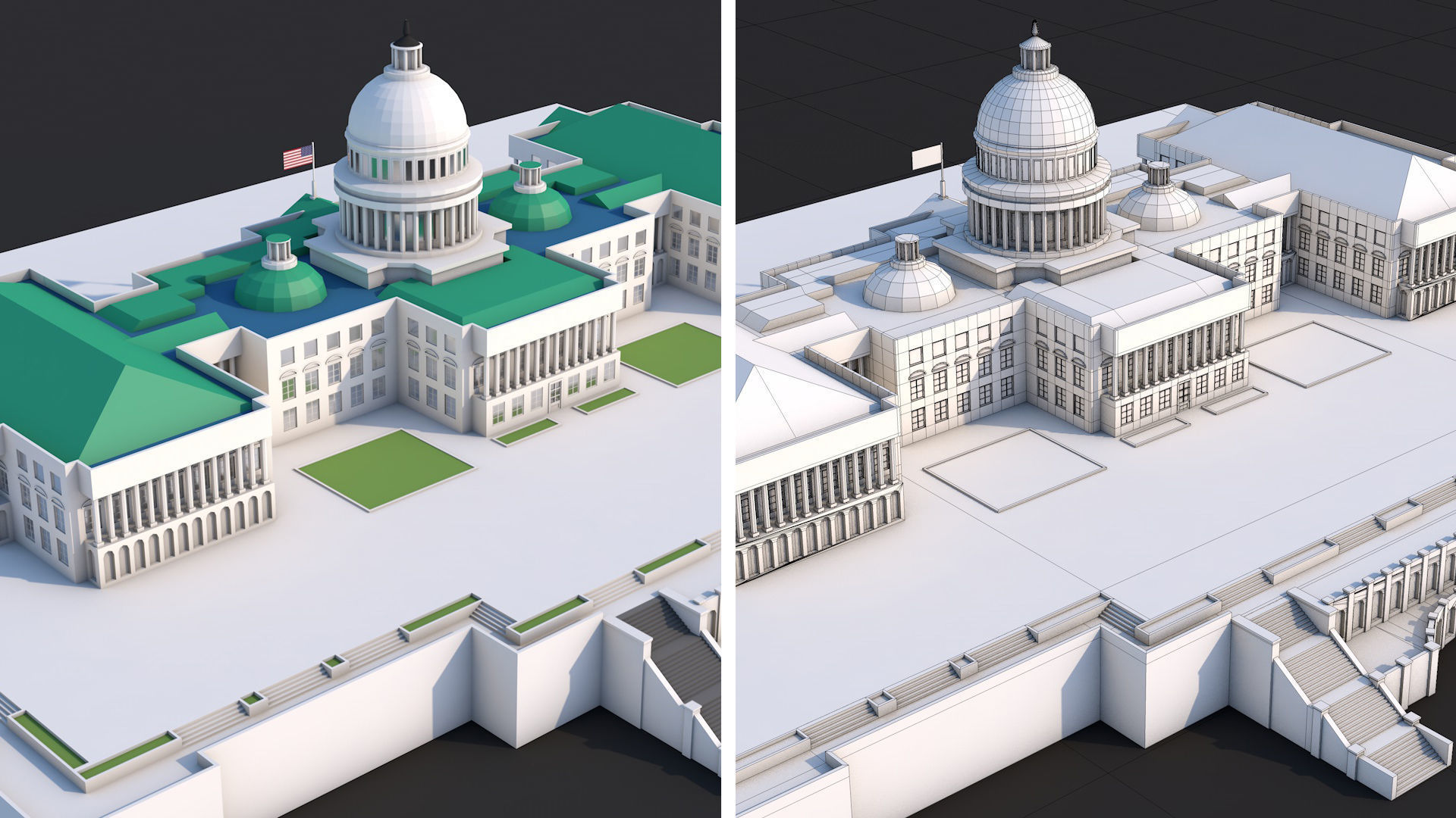 World Landmarks Monument  Mega Pack Collection Low-poly 3D model_18