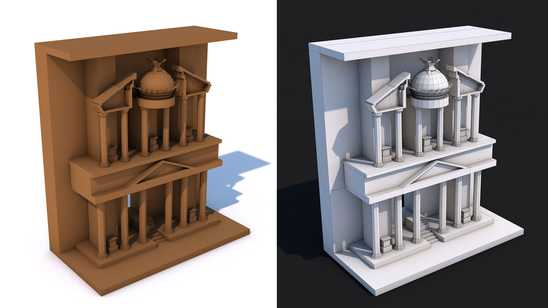 World Landmarks Monument  Mega Pack Collection Low-poly 3D model_43