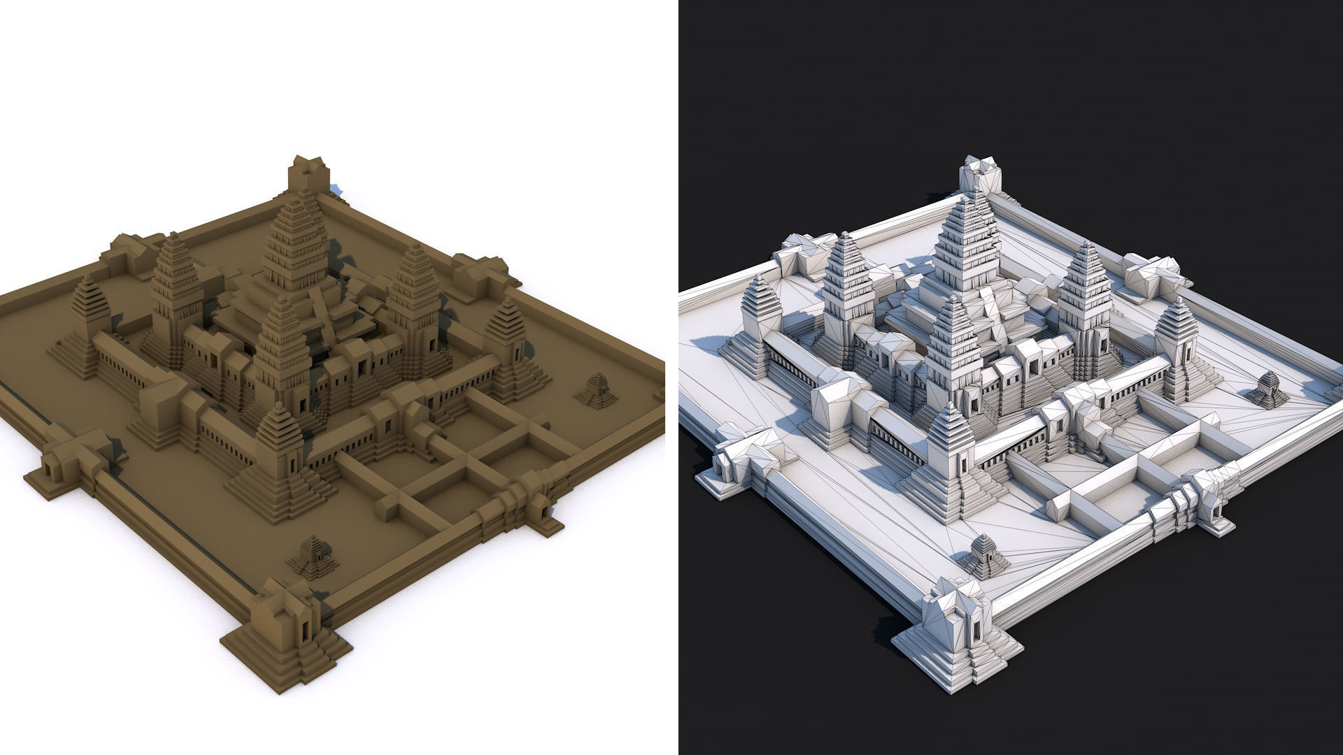 World Landmarks Monument  Mega Pack Collection Low-poly 3D model_37