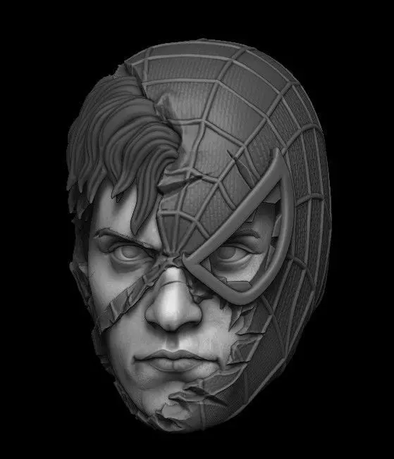 SPIDERMAN PETER PARKER BATTLE DAMAGED 3D print model_0