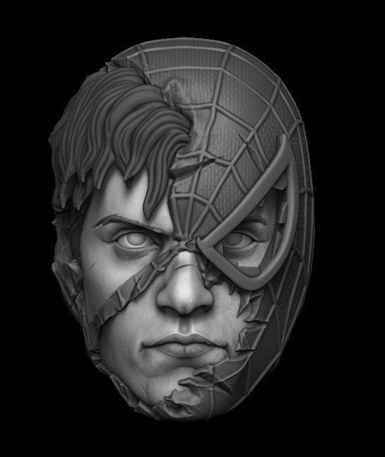SPIDERMAN PETER PARKER BATTLE DAMAGED 3D print model_1