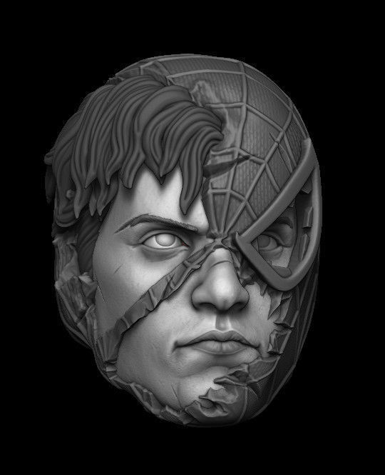 SPIDERMAN PETER PARKER BATTLE DAMAGED 3D print model_2