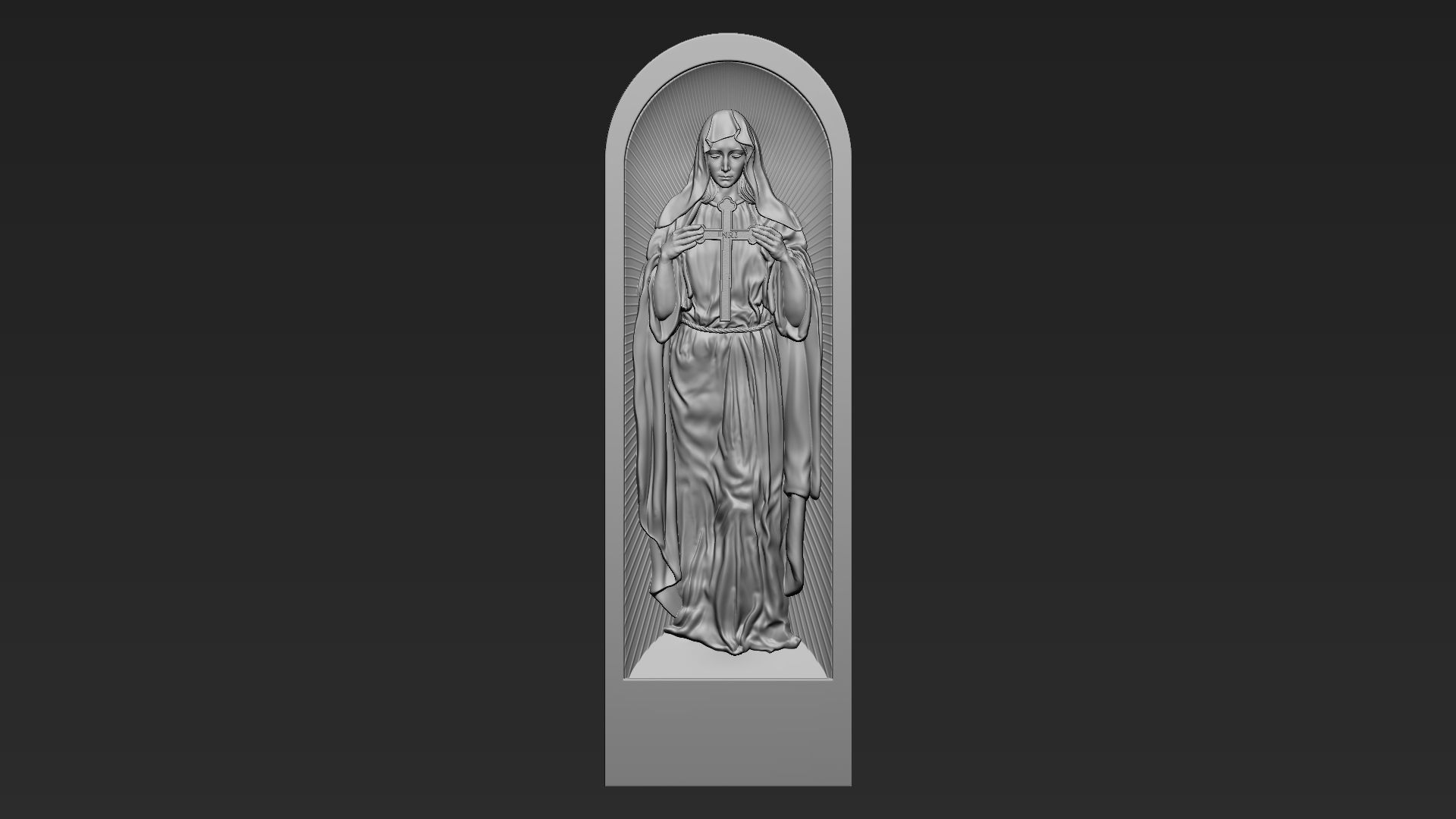 Mother Maria Relief 06 3D print model_3