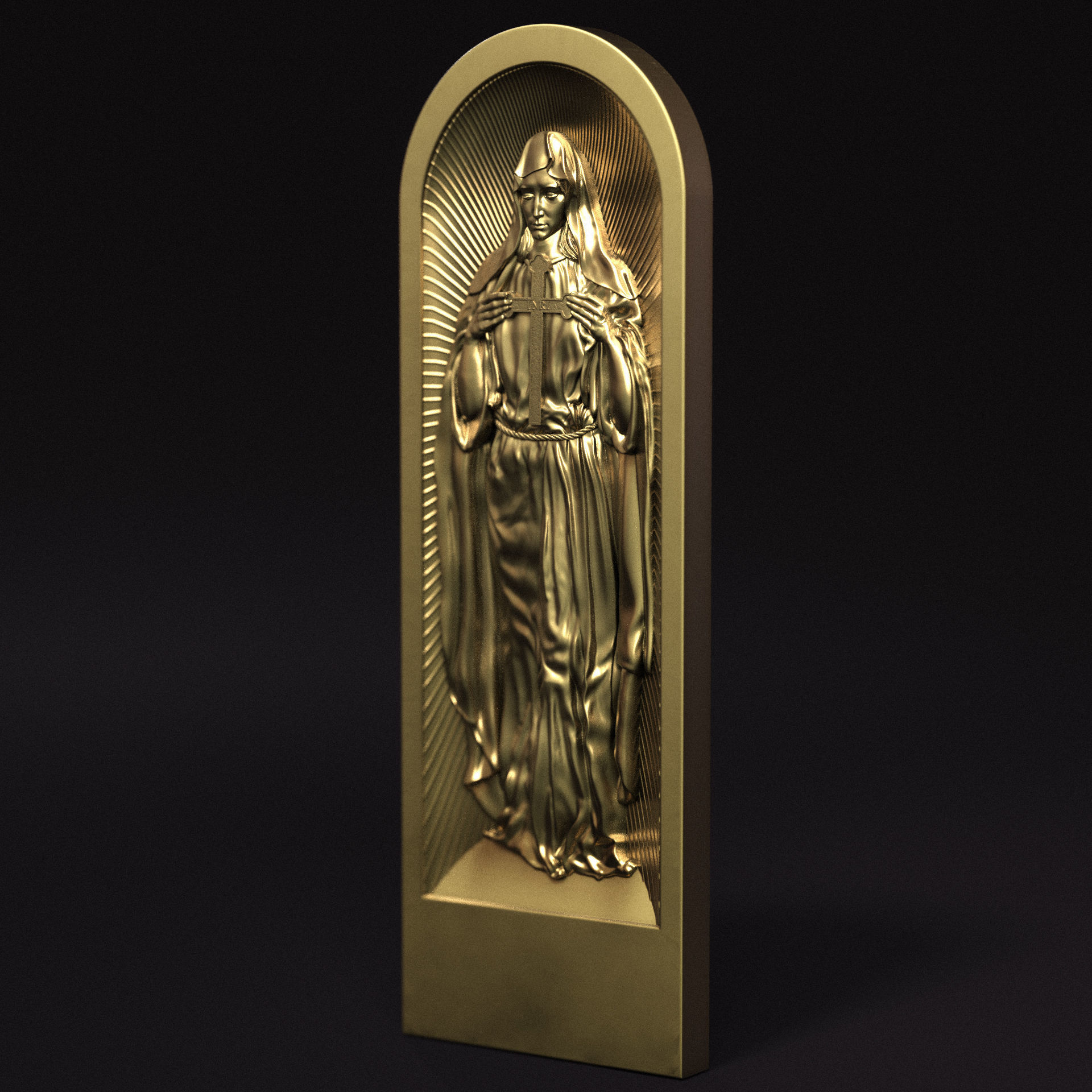 Mother Maria Relief 06 3D print model_2