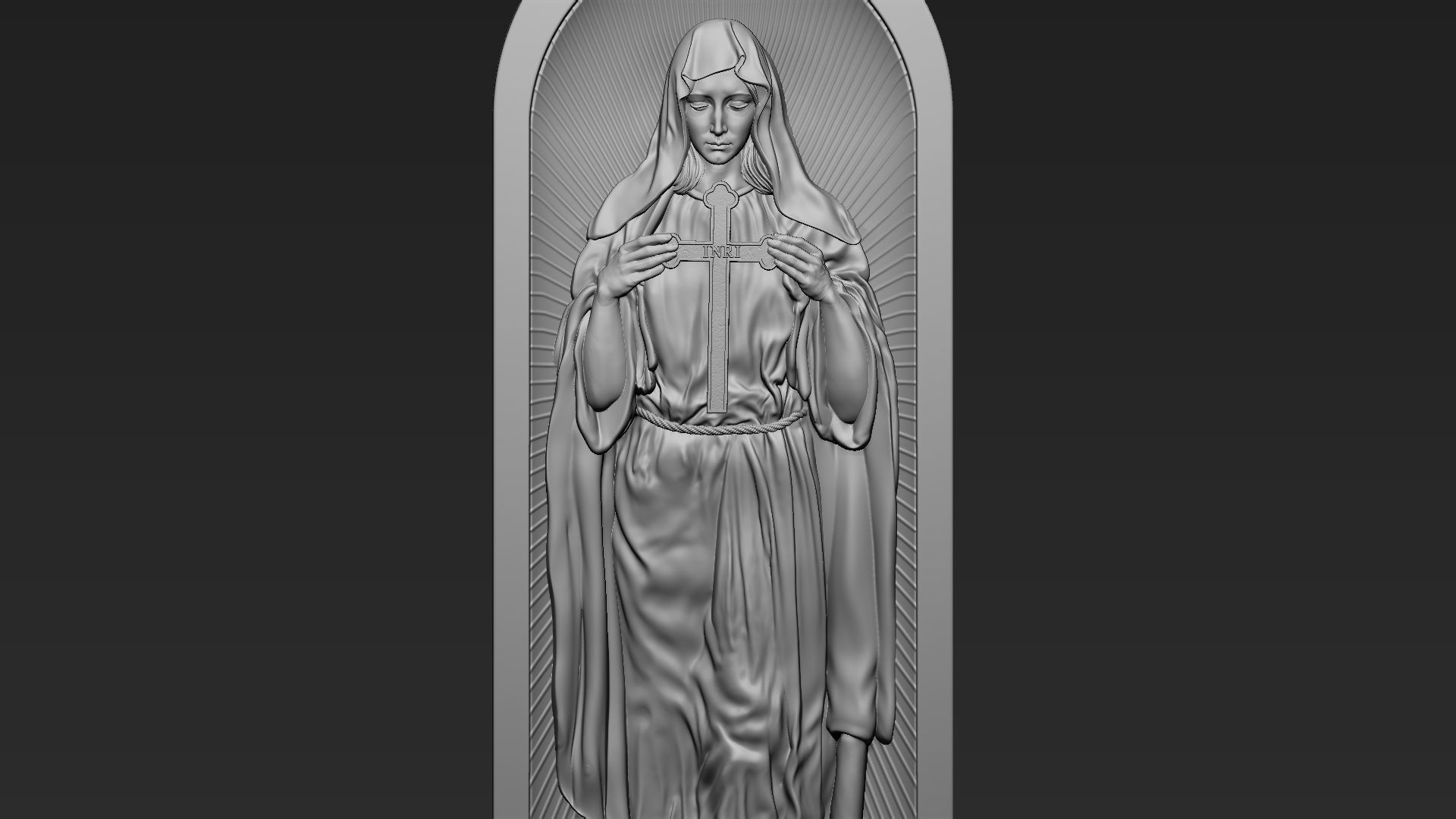 Mother Maria Relief 06 3D print model_14