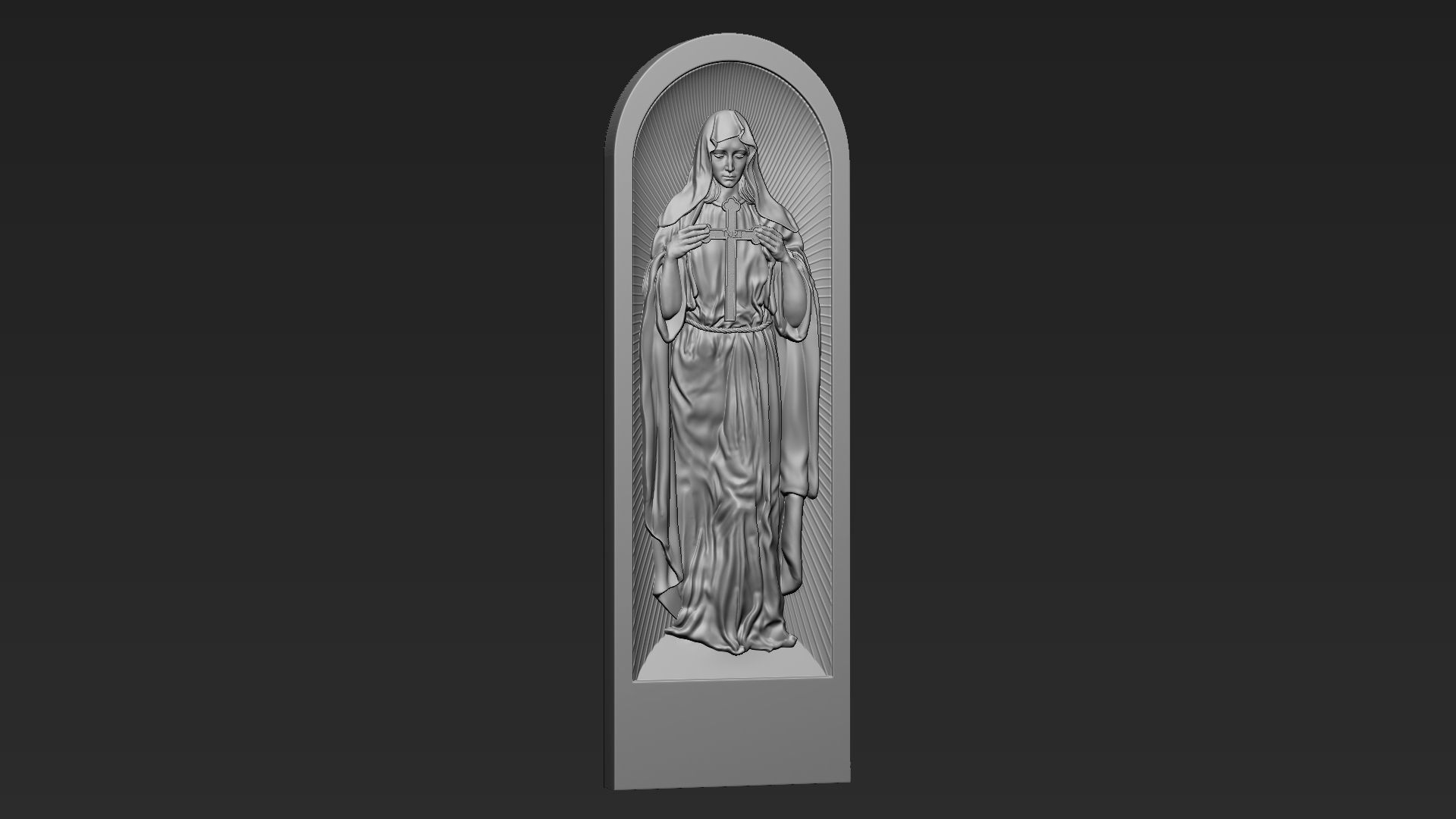 Mother Maria Relief 06 3D print model_4