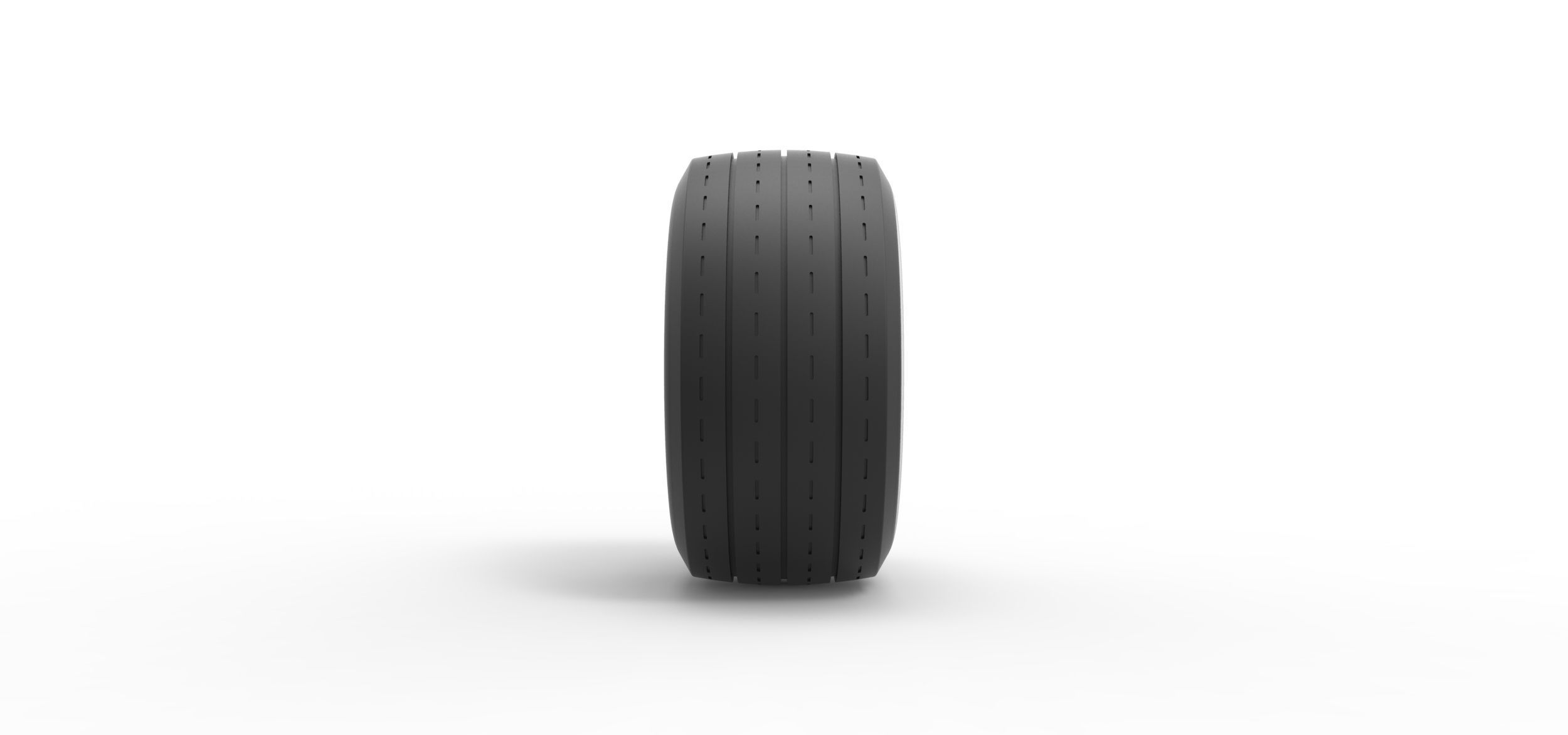 Wide Whitewall Wheel of Hot rod Scale 1 to 25 3D print model_3