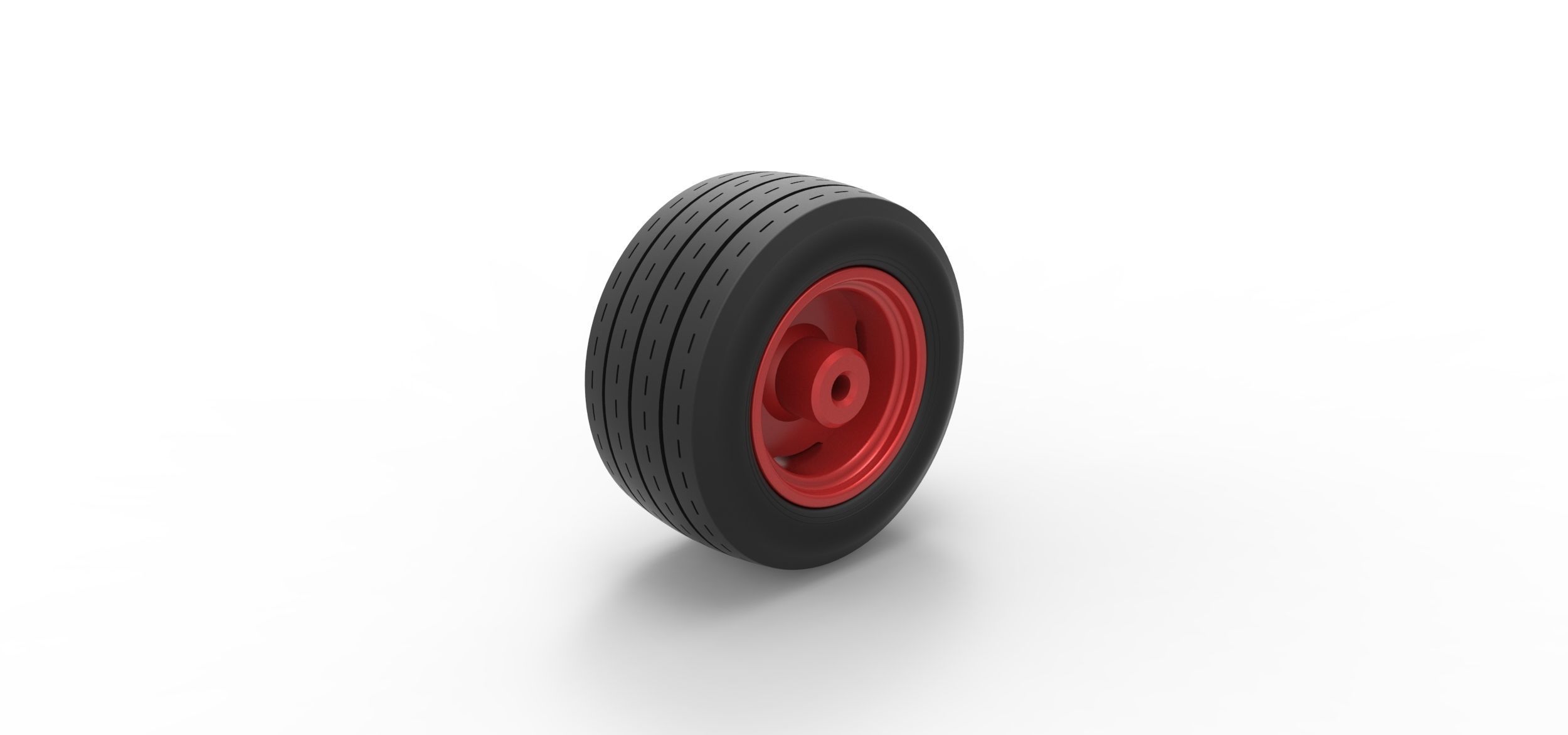 Wide Whitewall Wheel of Hot rod Scale 1 to 25 3D print model_8