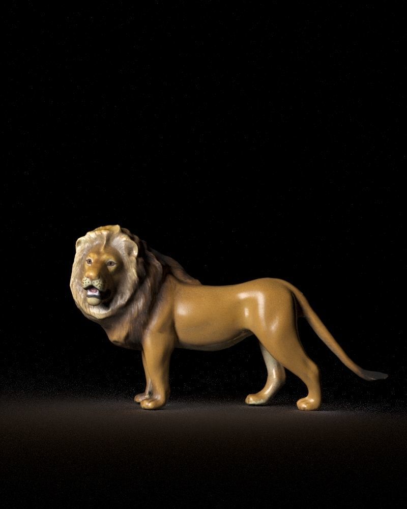 S00054 Lion Sculpture lowpoly Low-poly 3D model_11