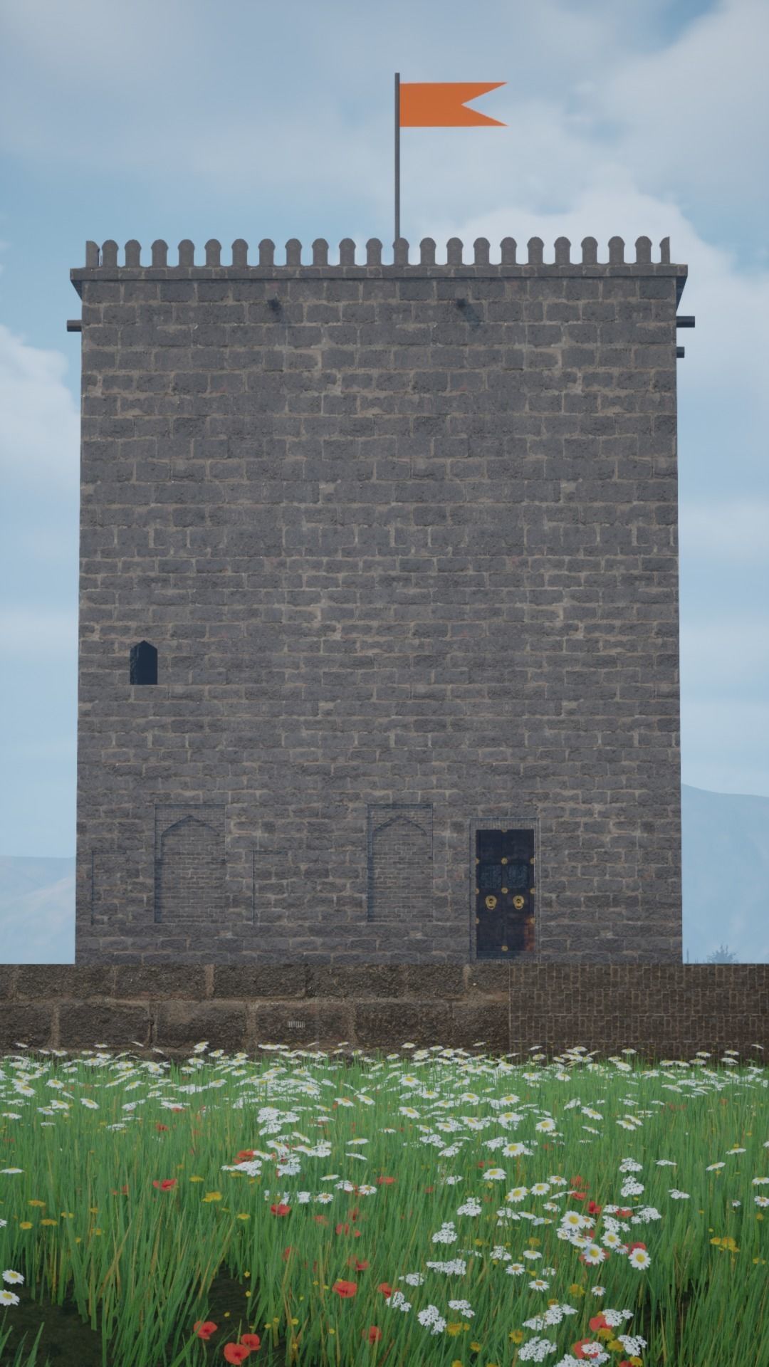 shivneri fort Low-poly 3D model_10