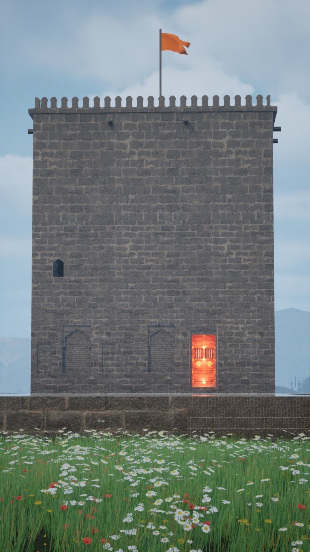 shivneri fort Low-poly 3D model_11