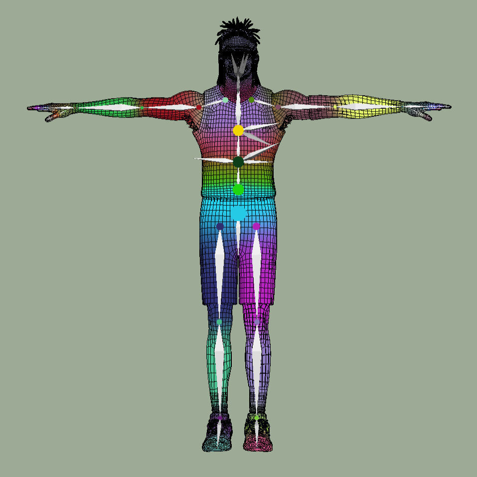 T-Pose rigged Ja Morant Memphis Grizzlies 3D model_8