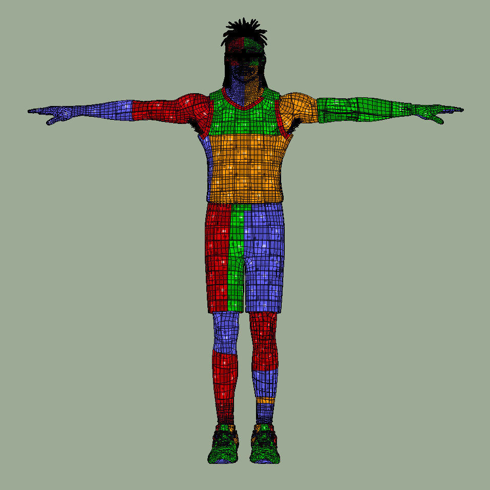 T-Pose rigged Ja Morant Memphis Grizzlies 3D model_7