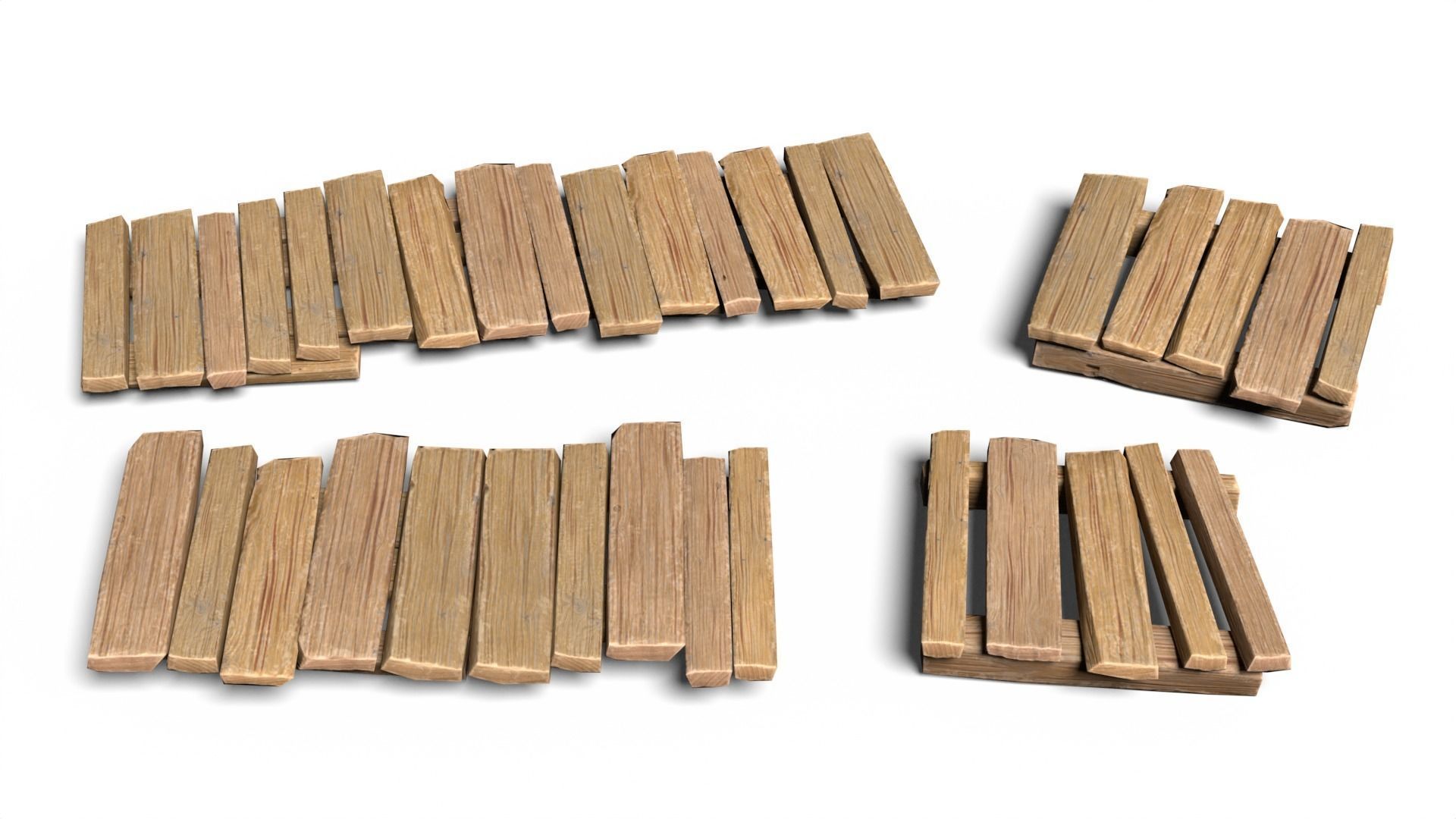 65 Lowpoly Wooden Game Assets - 240225 Low-poly 3D model_10