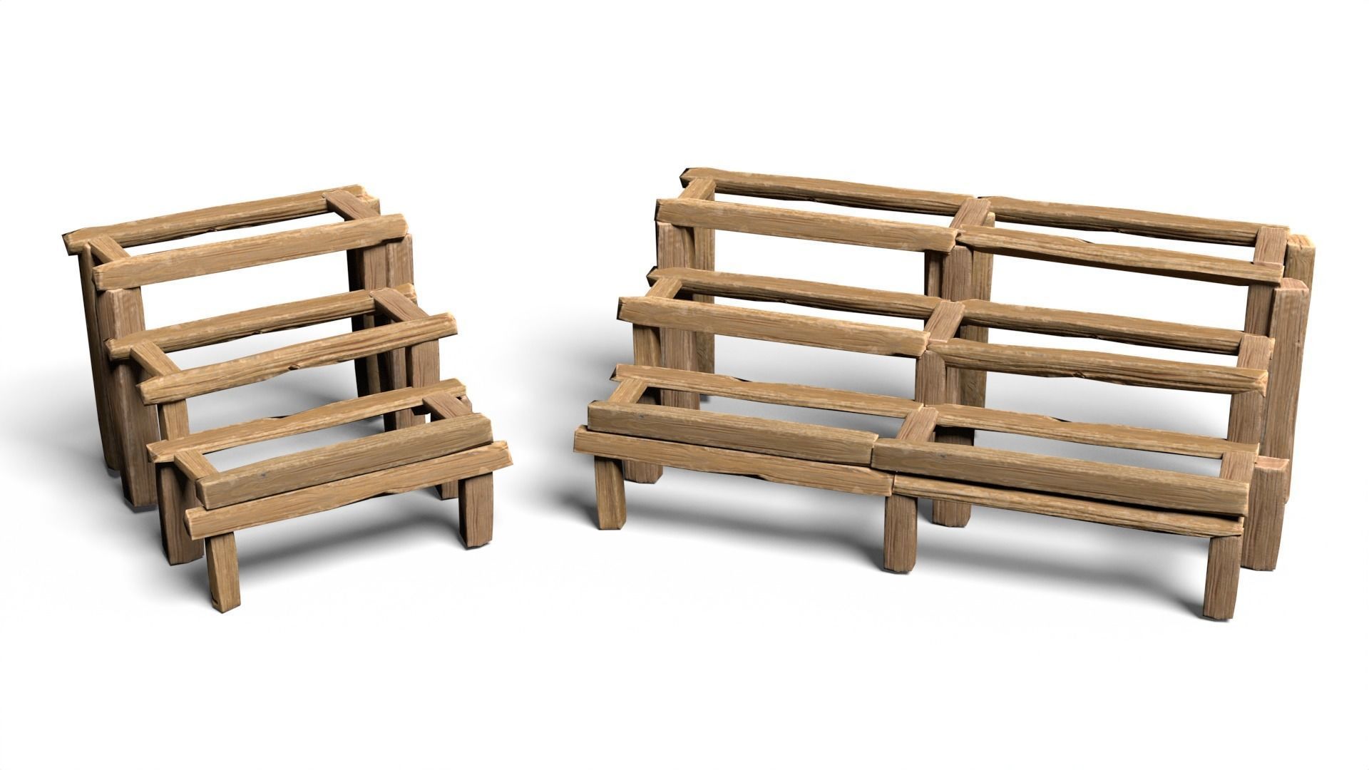 65 Lowpoly Wooden Game Assets - 240225 Low-poly 3D model_6