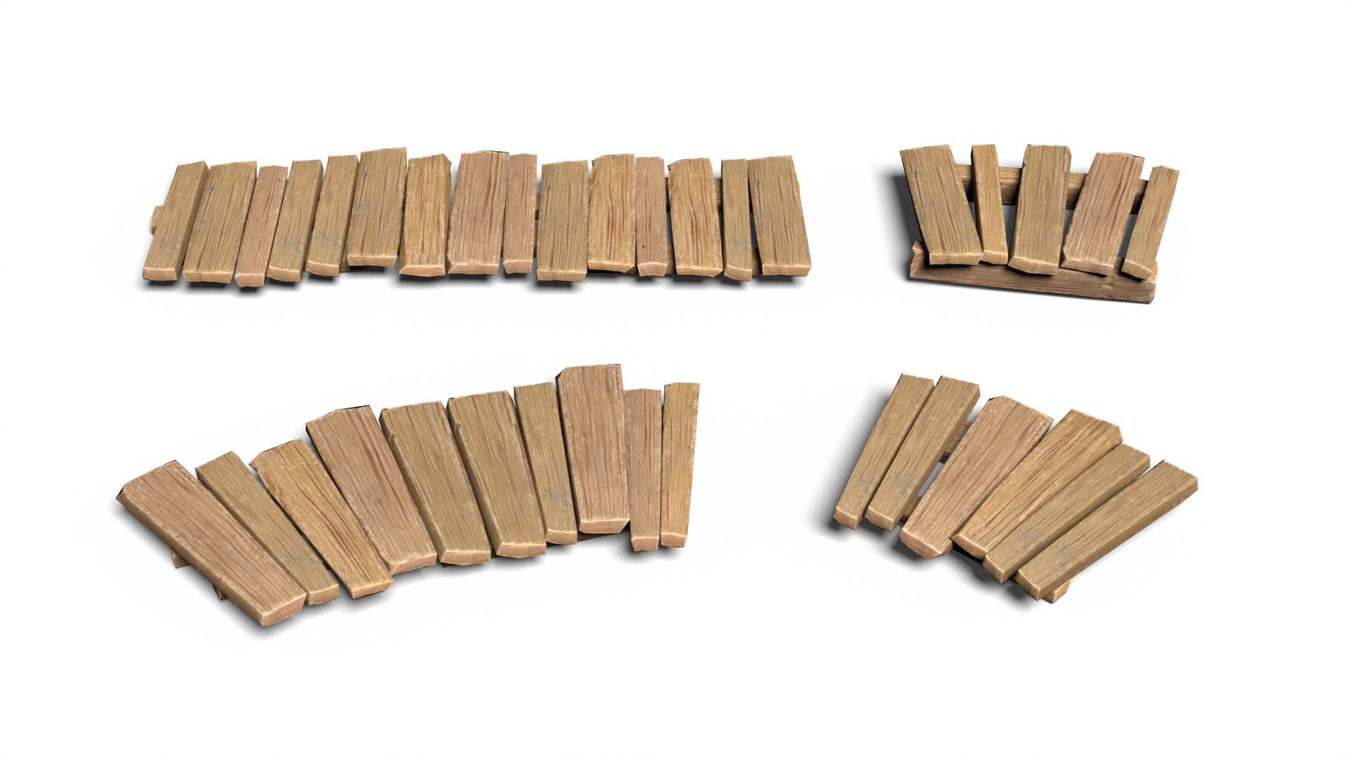 65 Lowpoly Wooden Game Assets - 240225 Low-poly 3D model_9