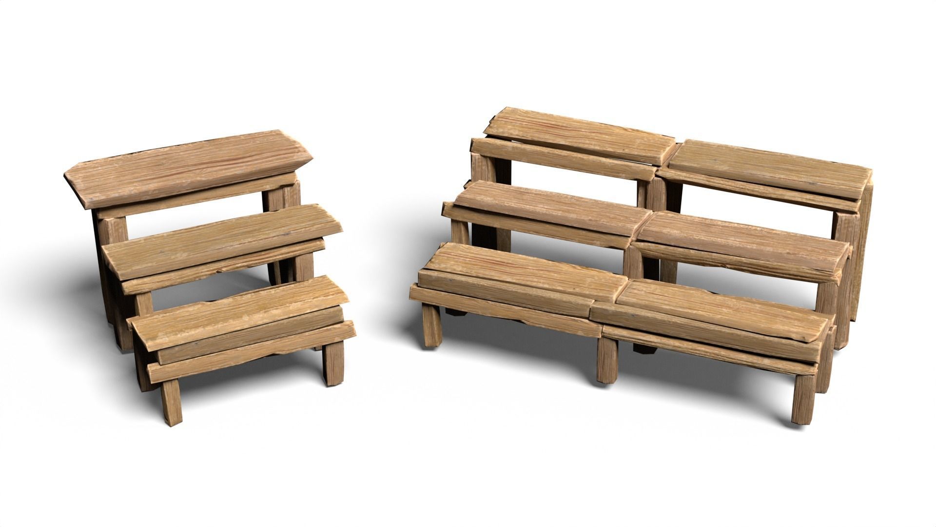 65 Lowpoly Wooden Game Assets - 240225 Low-poly 3D model_7