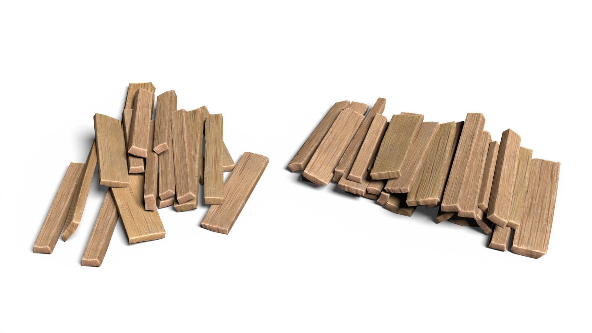 65 Lowpoly Wooden Game Assets - 240225 Low-poly 3D model_12