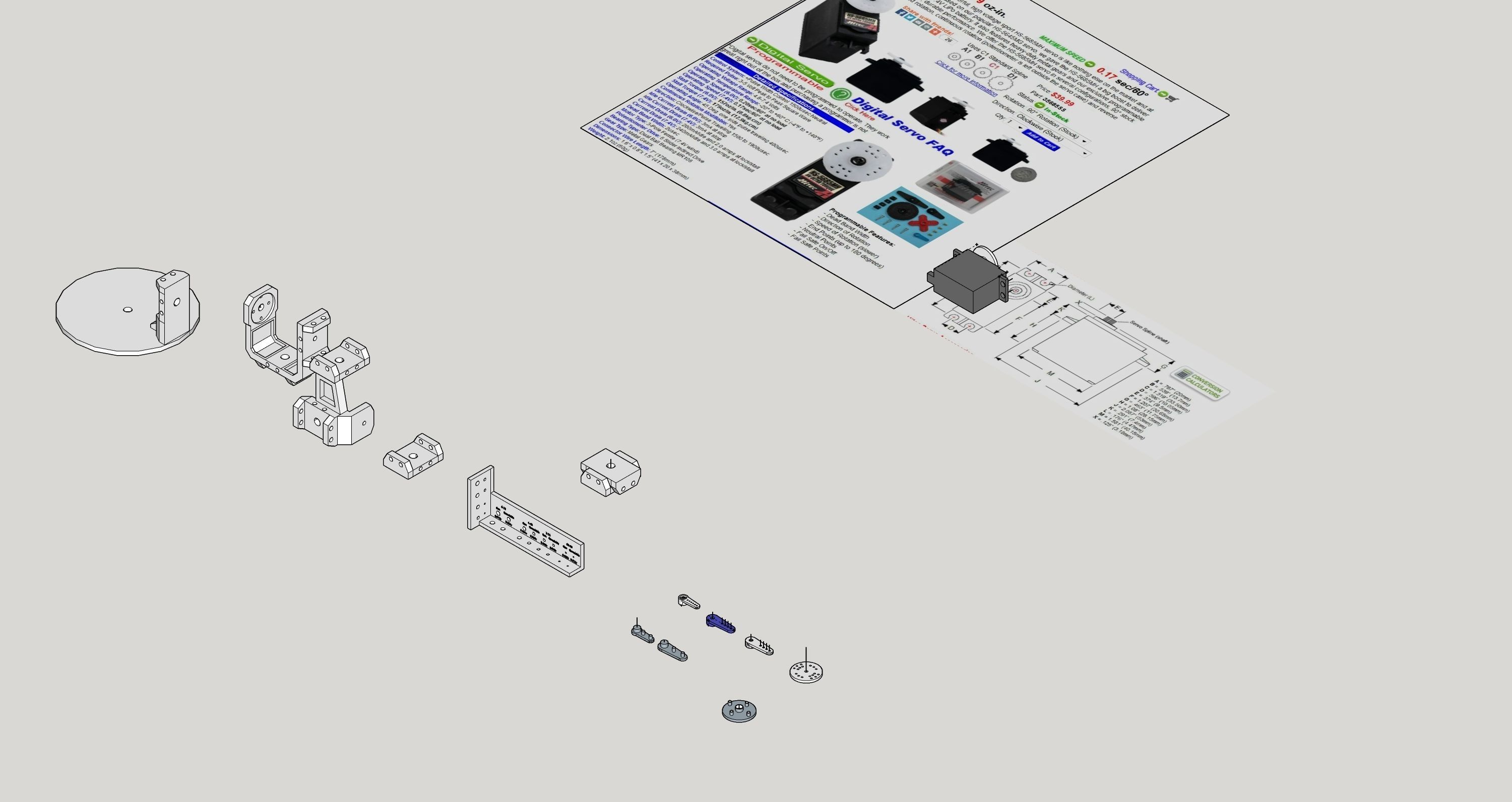 3D Printed Servo Brackets 3D print model_1