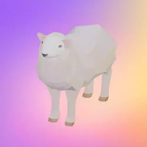 low poly sheep