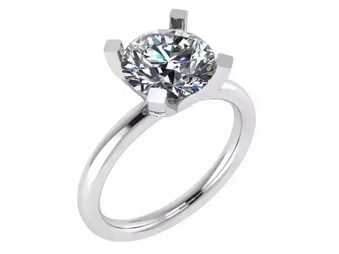 Round Diamond Solitaire Ring 3049