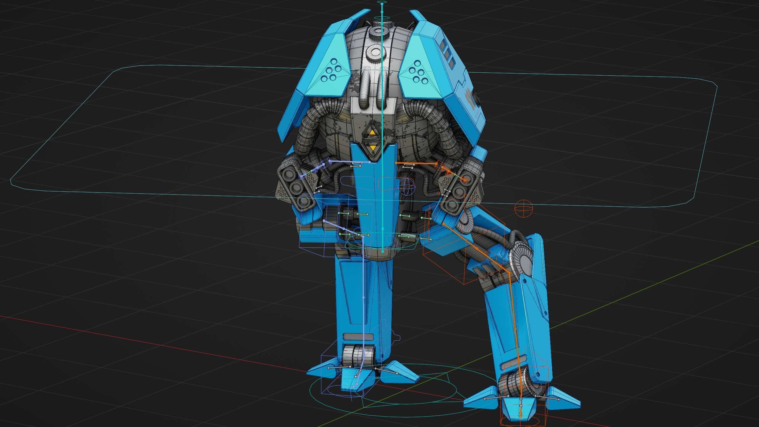 COMBAT DROID  FOVOS X Rigged for Unreal Engine - Unity - MIXAMO 3D model_37
