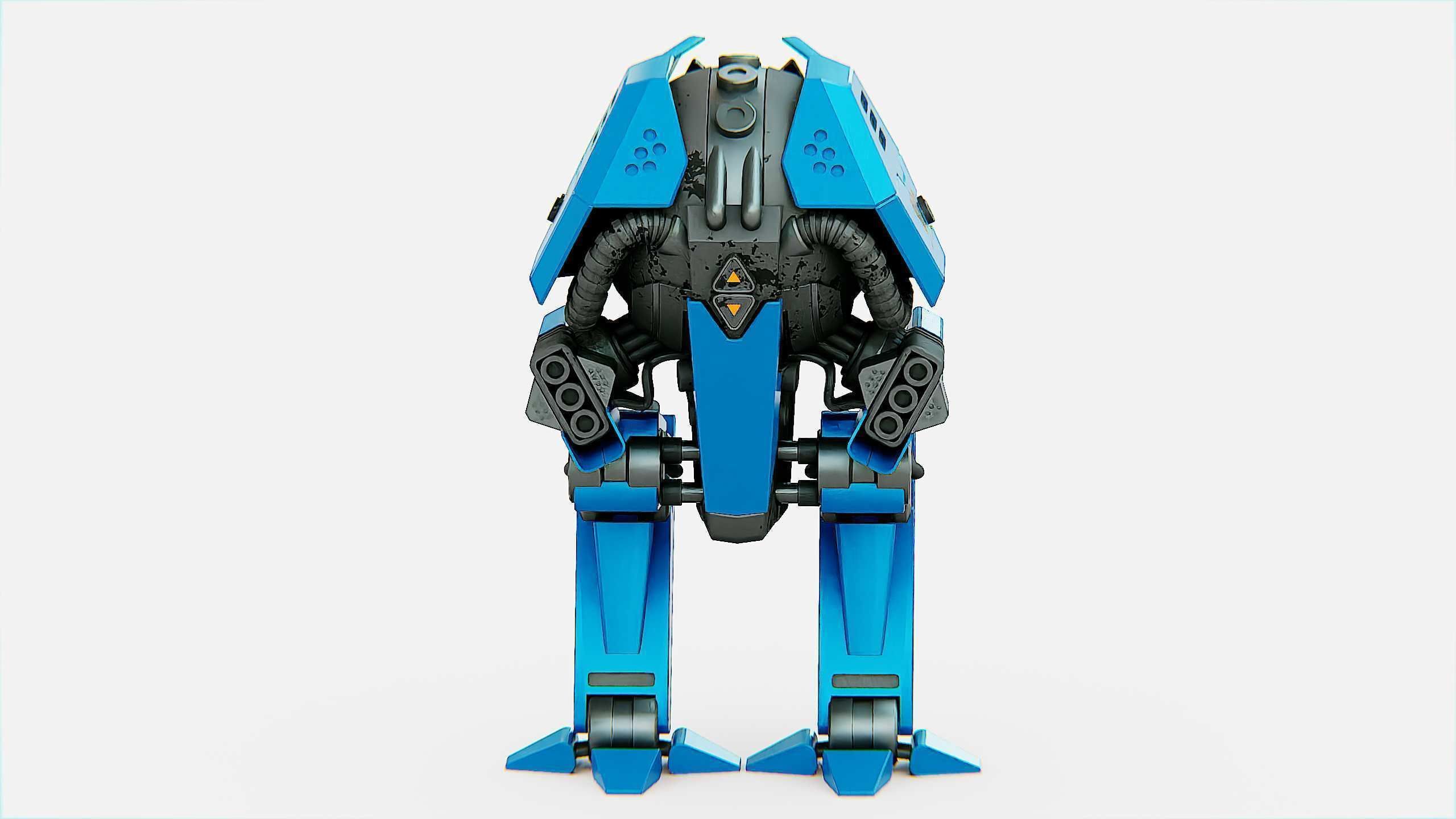 COMBAT DROID  FOVOS X Rigged for Unreal Engine - Unity - MIXAMO 3D model_24