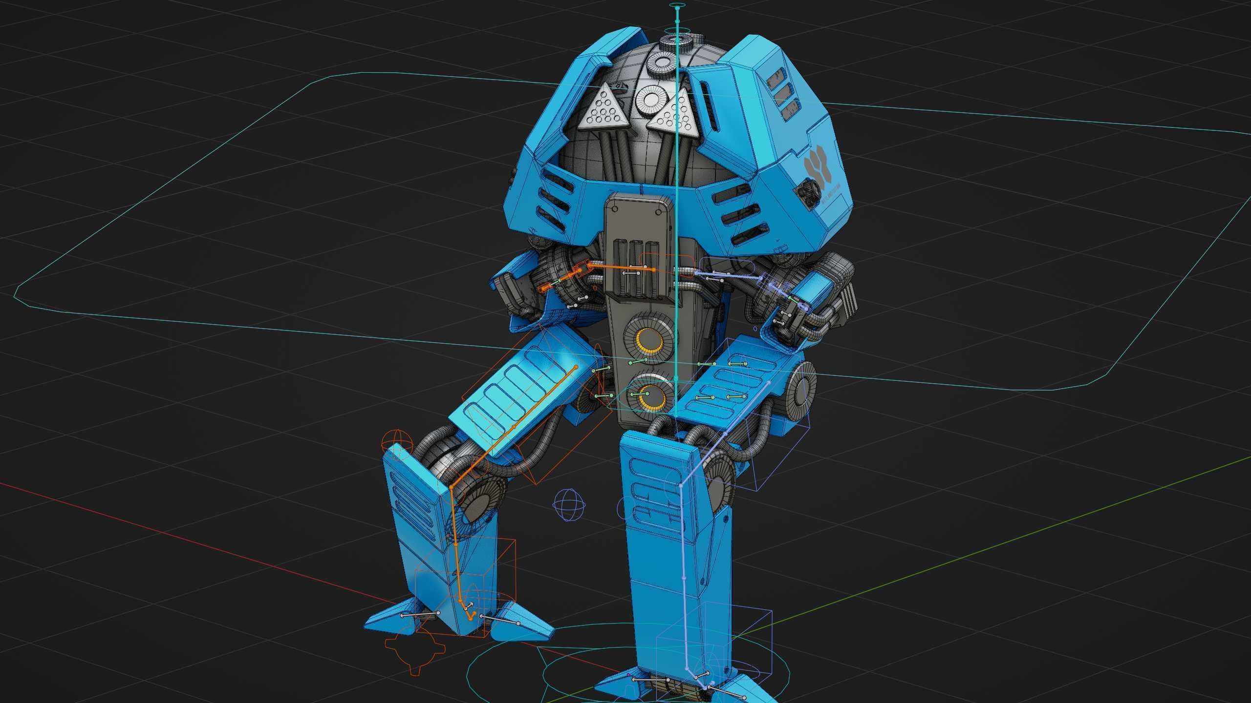 COMBAT DROID  FOVOS X Rigged for Unreal Engine - Unity - MIXAMO 3D model_38
