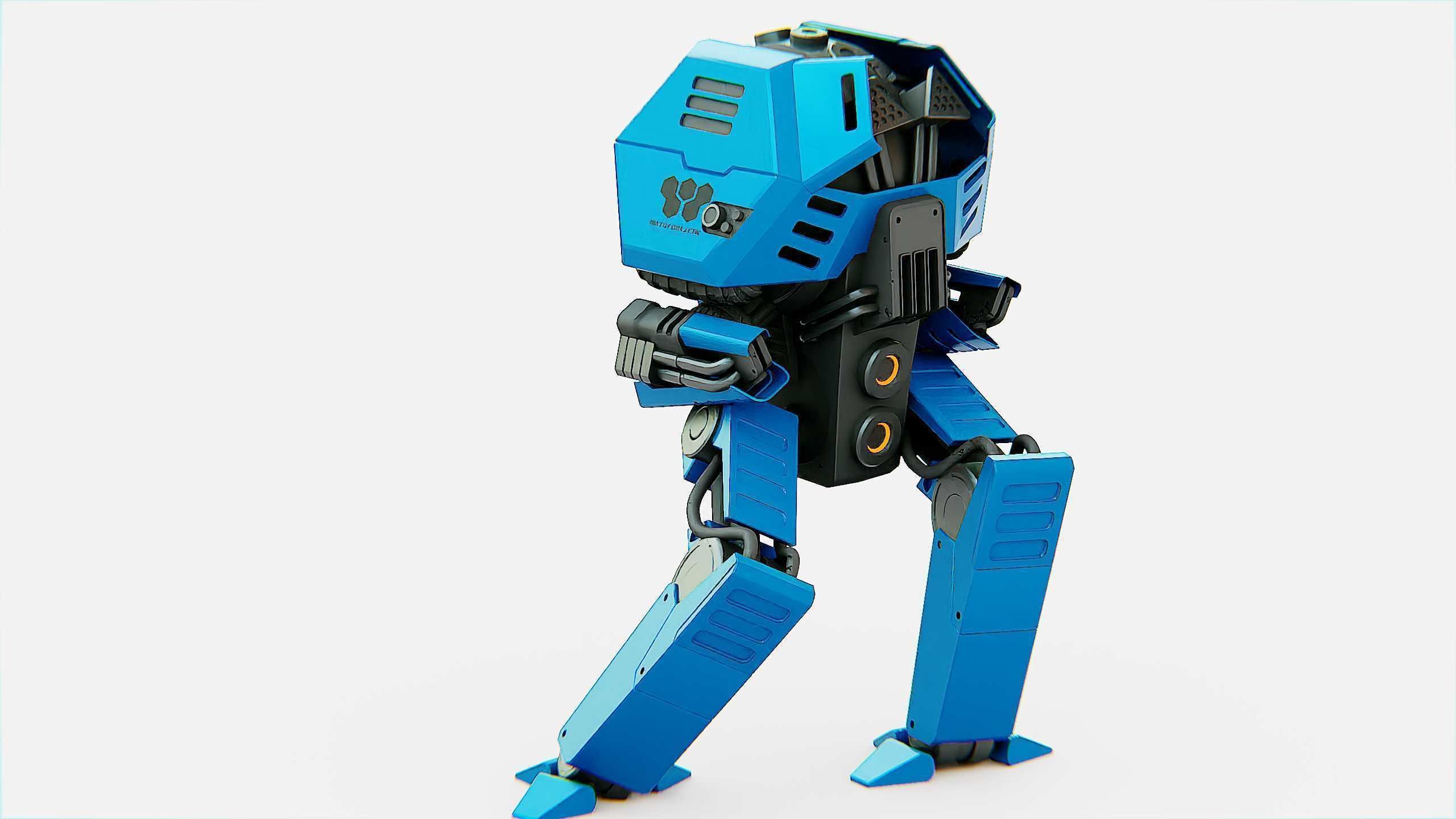 COMBAT DROID  FOVOS X Rigged for Unreal Engine - Unity - MIXAMO 3D model_11