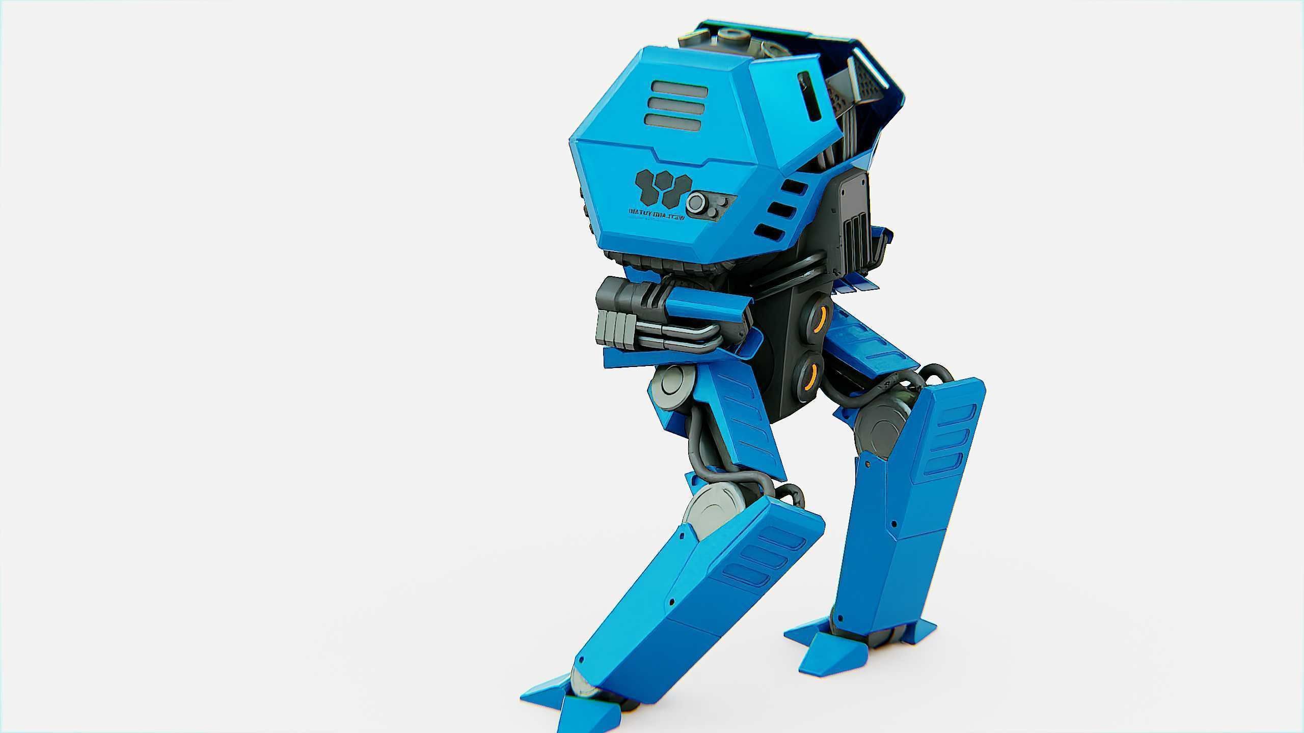 COMBAT DROID  FOVOS X Rigged for Unreal Engine - Unity - MIXAMO 3D model_12