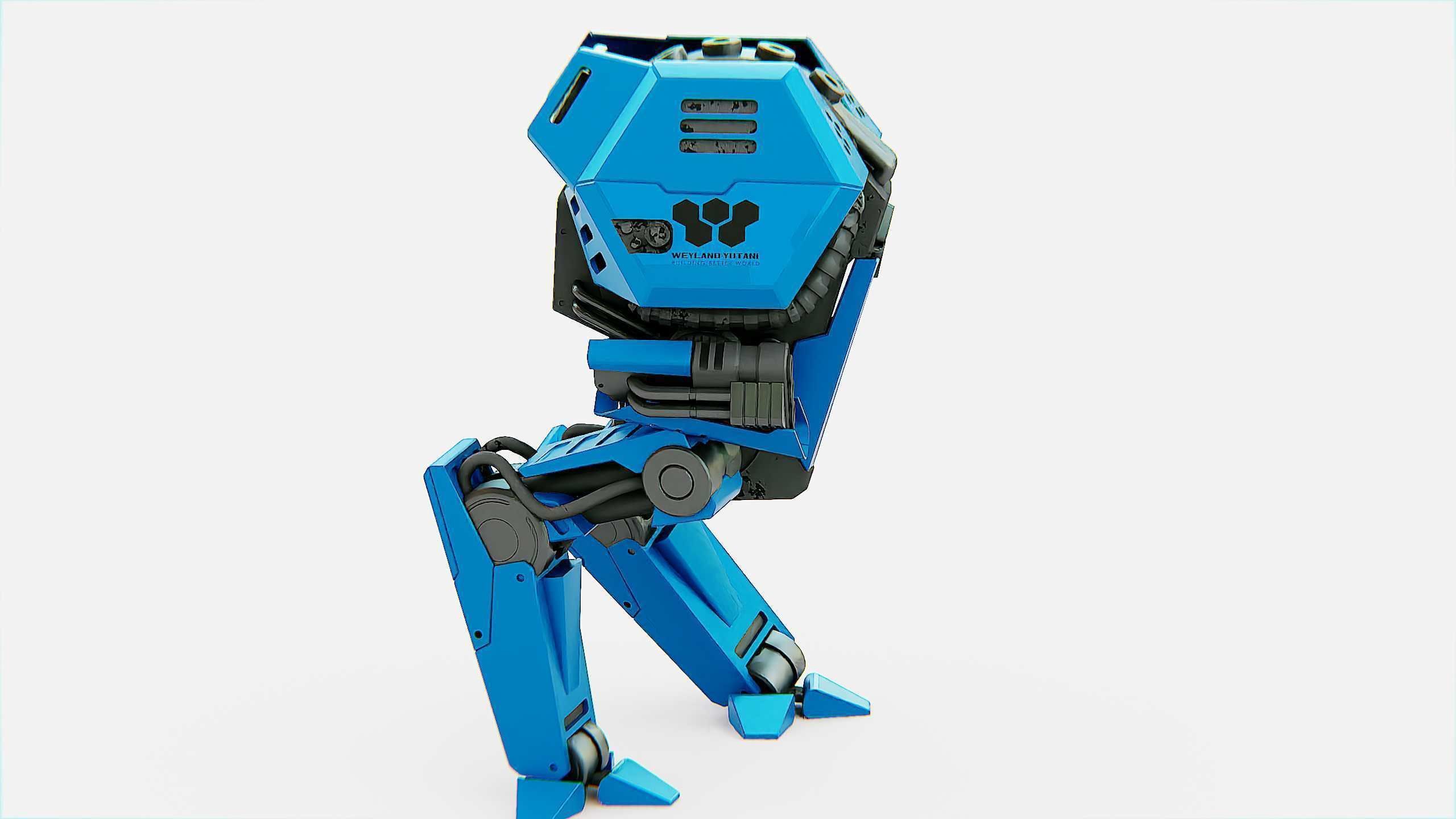 COMBAT DROID  FOVOS X Rigged for Unreal Engine - Unity - MIXAMO 3D model_5