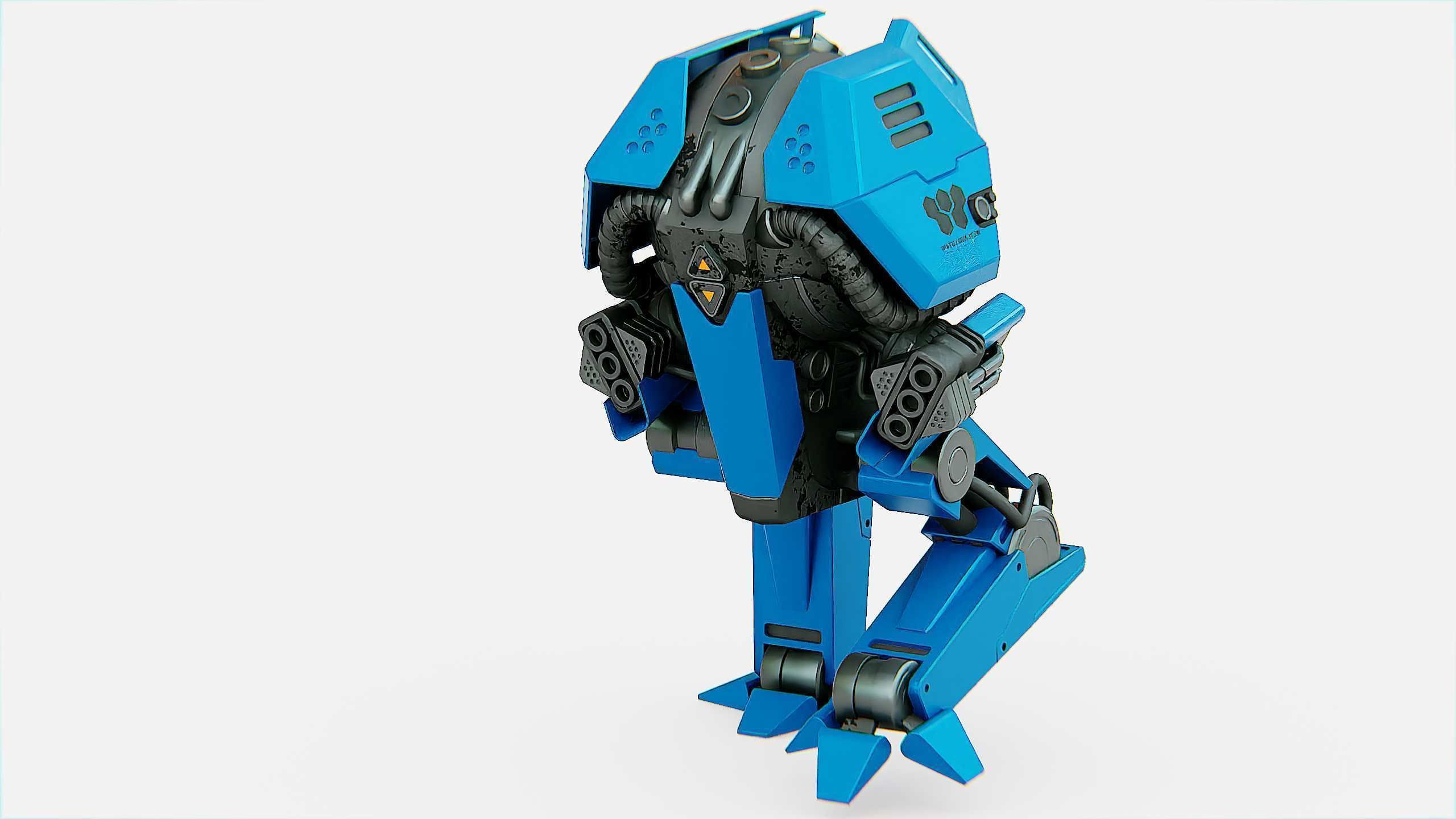 COMBAT DROID  FOVOS X Rigged for Unreal Engine - Unity - MIXAMO 3D model_26