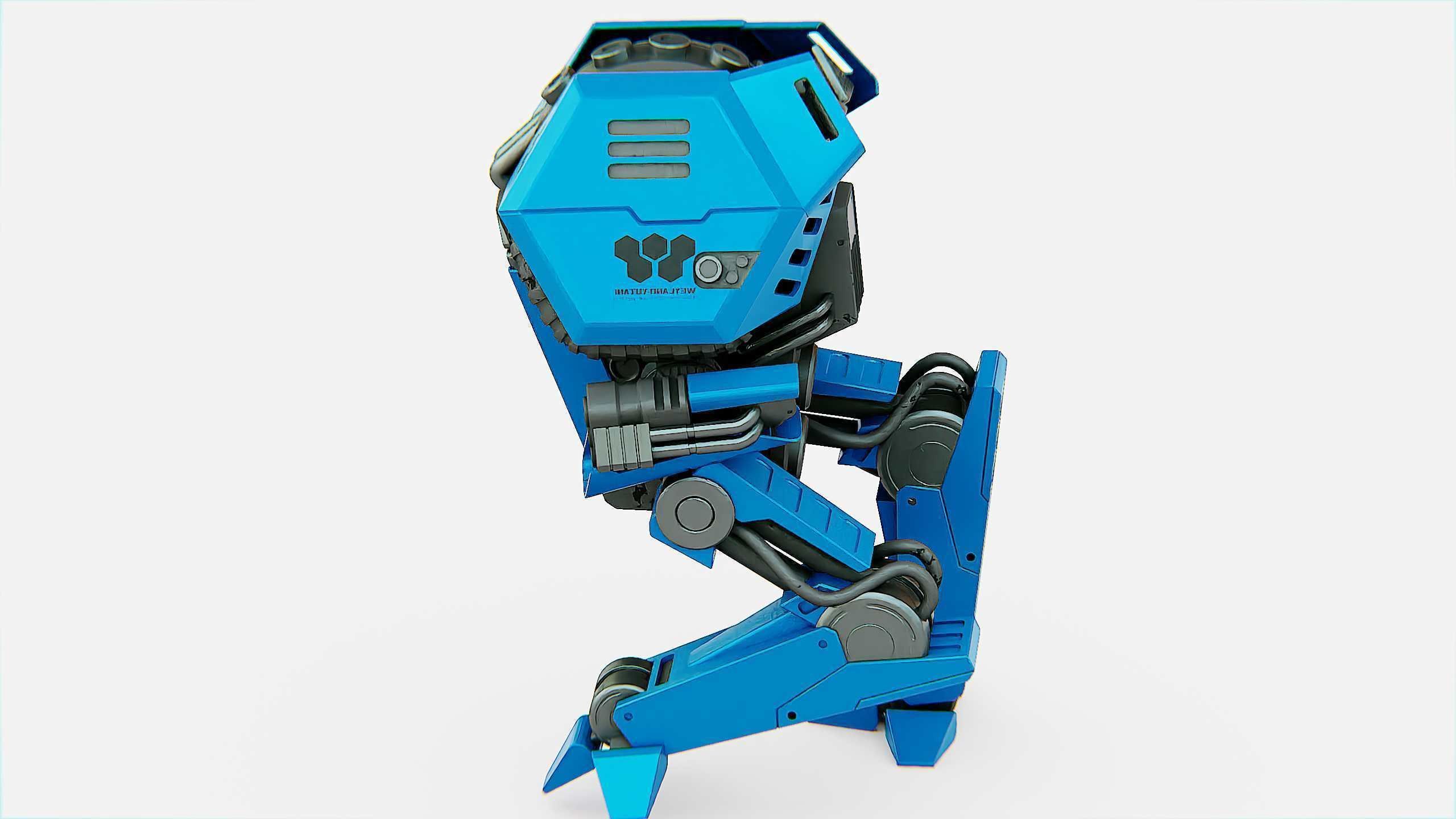 COMBAT DROID  FOVOS X Rigged for Unreal Engine - Unity - MIXAMO 3D model_28