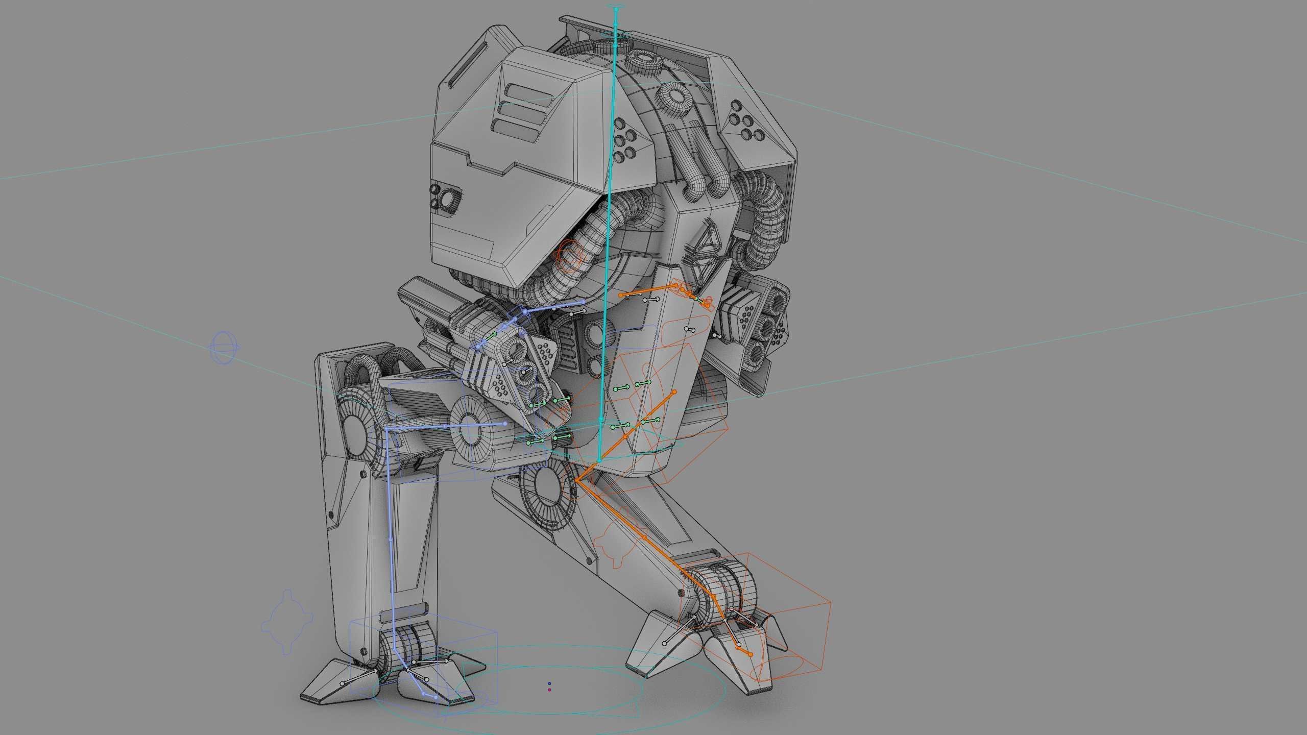 COMBAT DROID  FOVOS X Rigged for Unreal Engine - Unity - MIXAMO 3D model_41