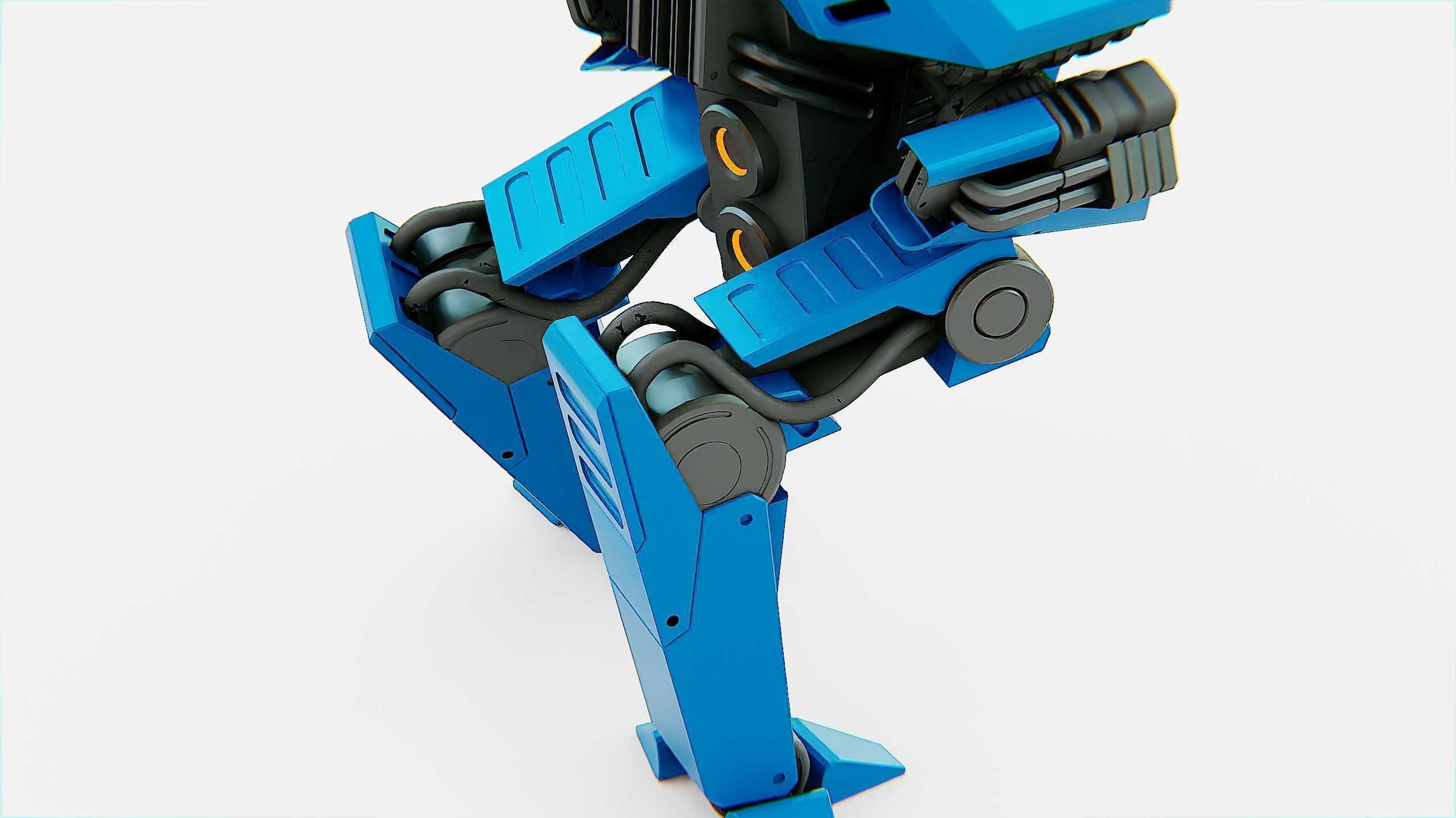 COMBAT DROID  FOVOS X Rigged for Unreal Engine - Unity - MIXAMO 3D model_21