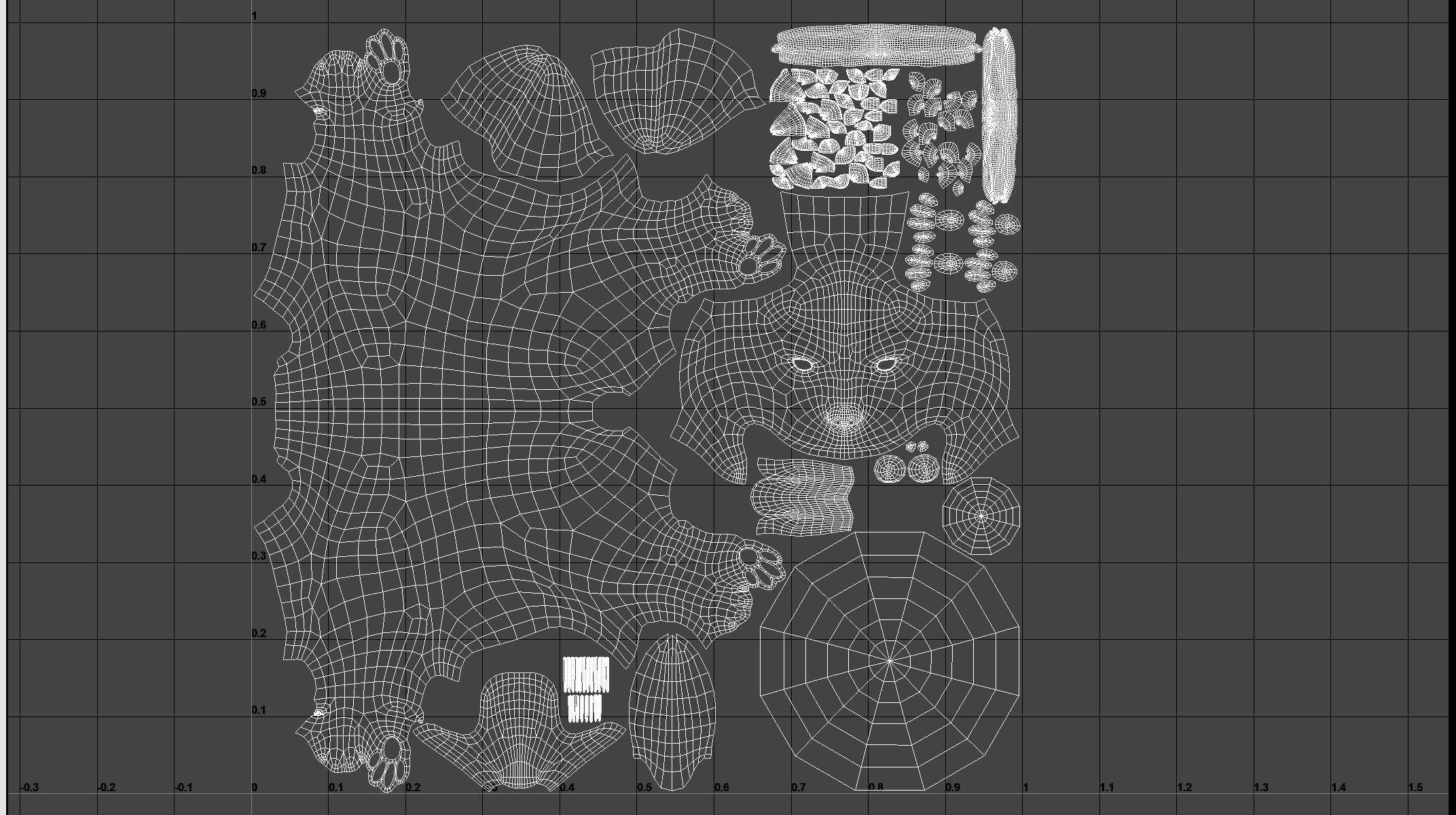 Baby Dog Basemesh Low-poly 3D model_4