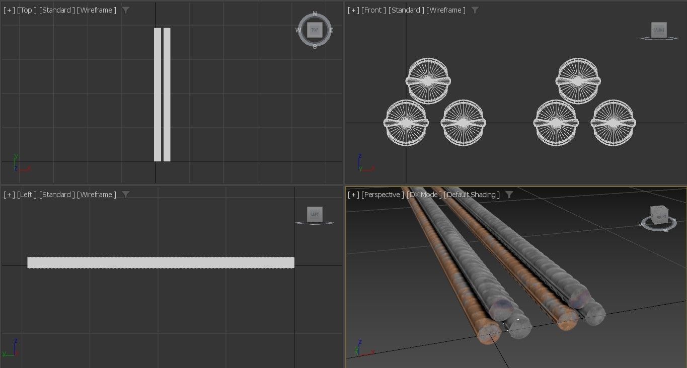 Construction Rebar metal reinforcement 3D model_8