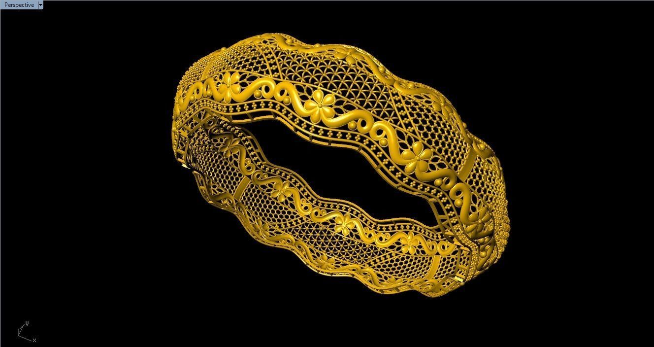 96 Mesh Wire Bracelet 3dm models Pack 3D print model_76