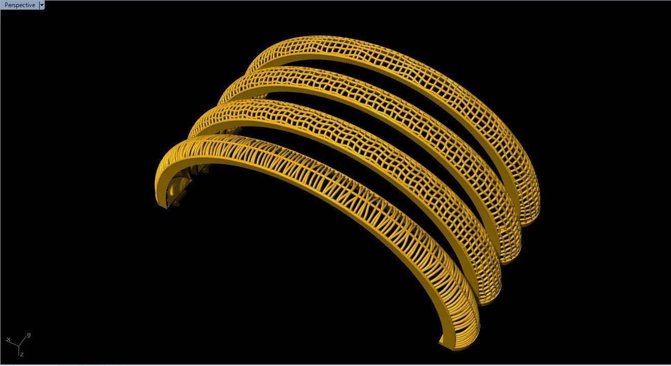 96 Mesh Wire Bracelet 3dm models Pack 3D print model_35